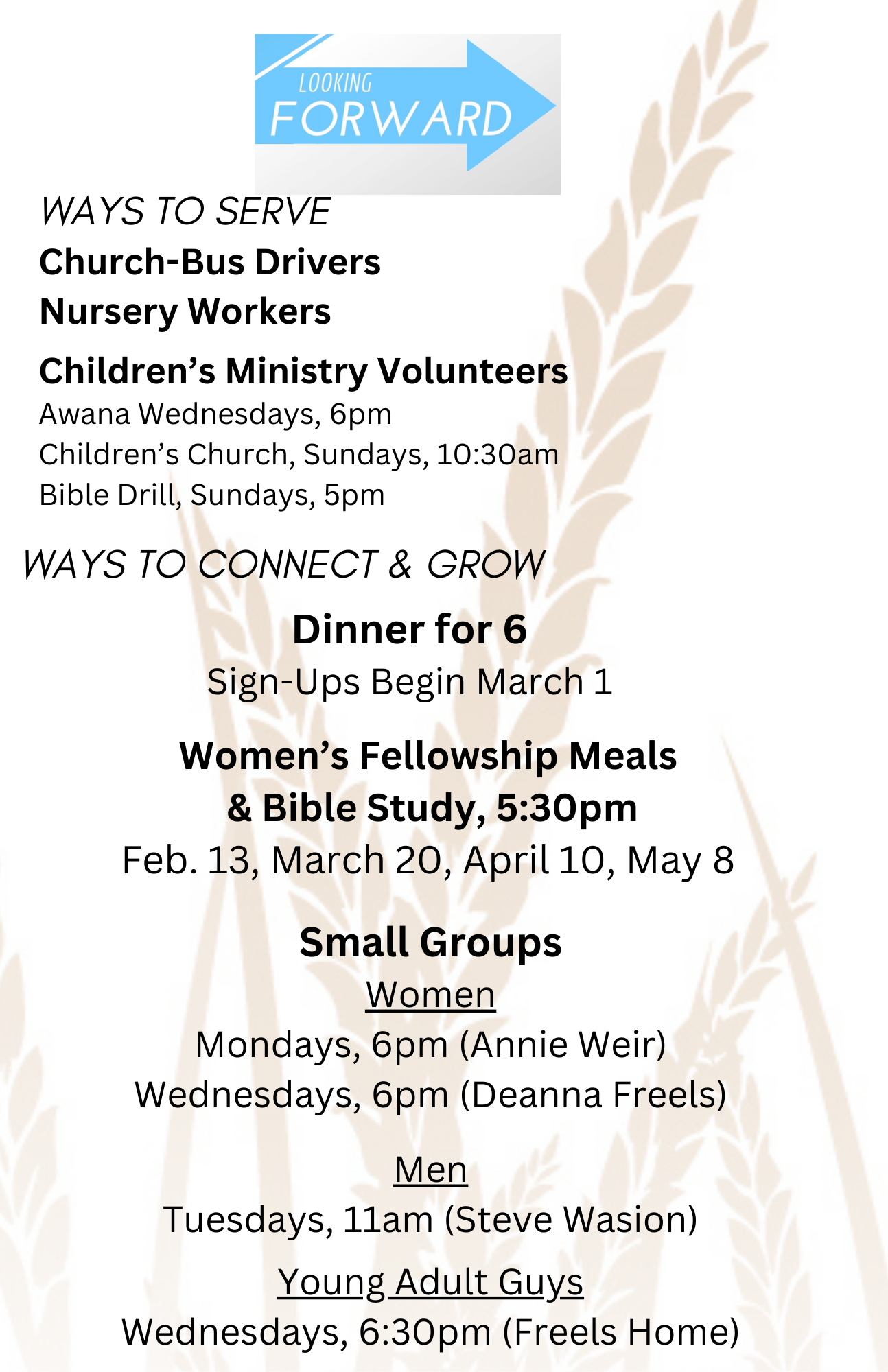 WAYS TO SERVE-GROW