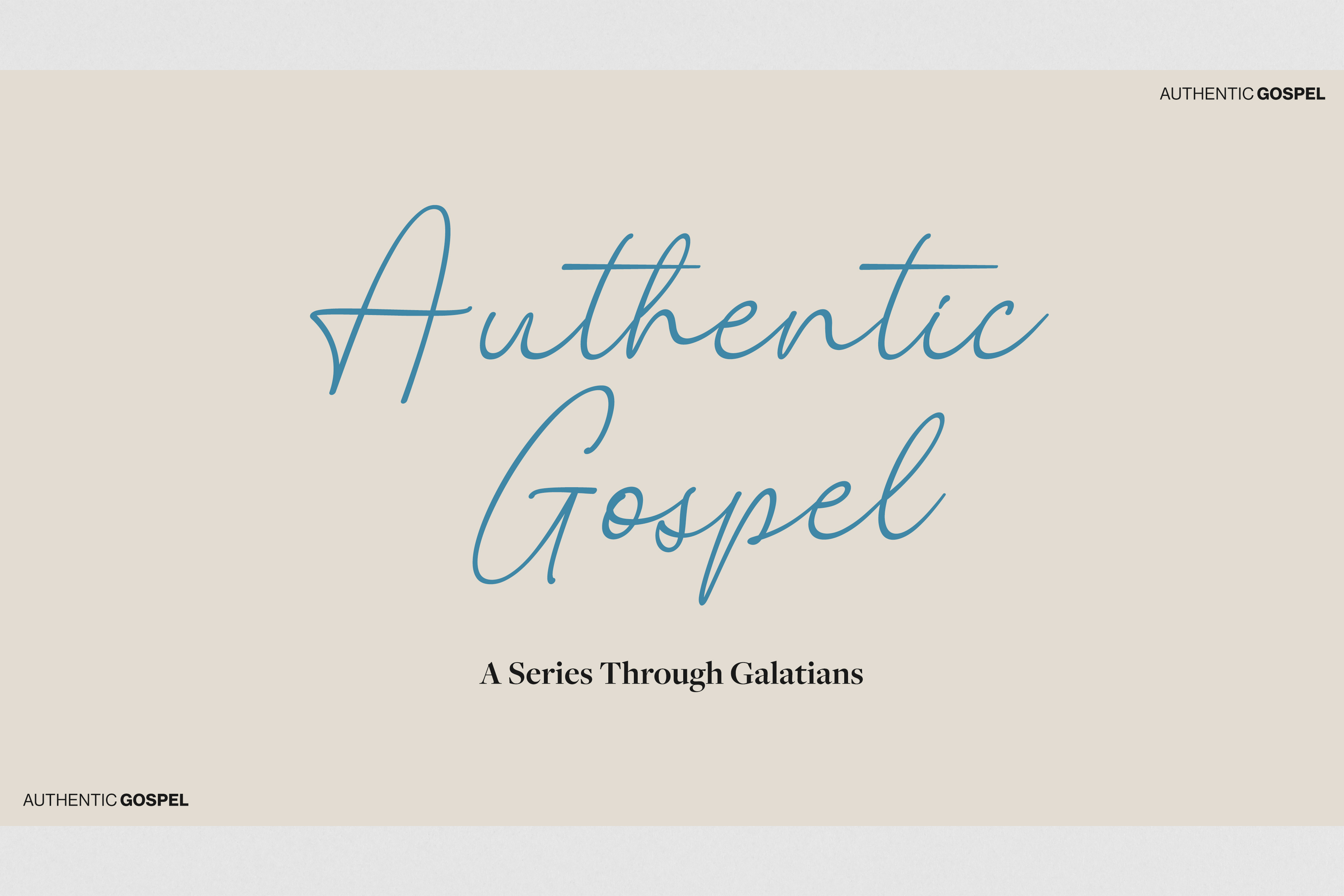 Authentic Gospel banner