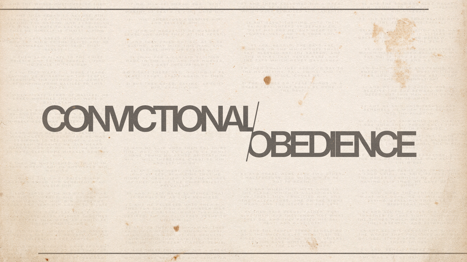 Convictional Obedience image
