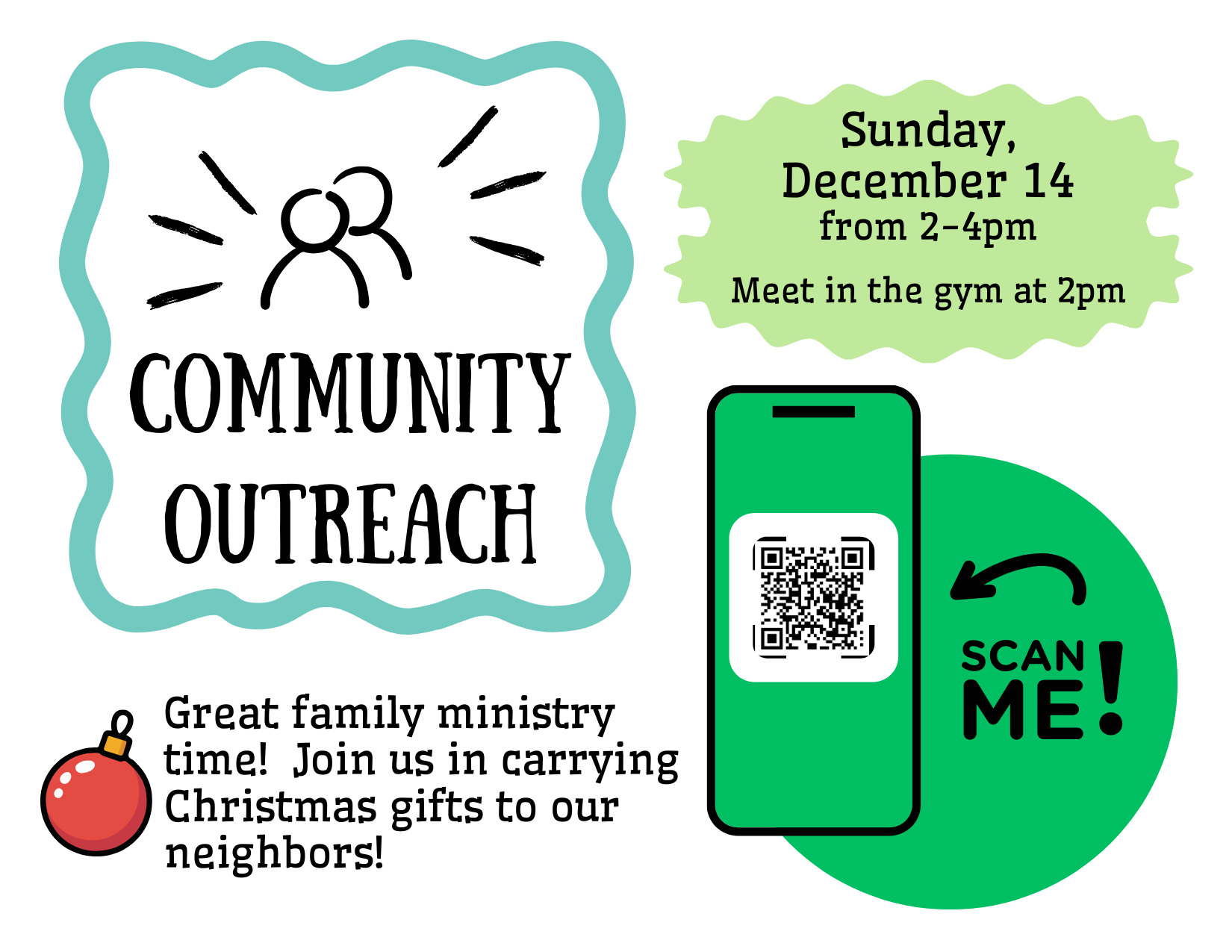 Green and Orange Illustrative Community Outreach Trifold Brochure image