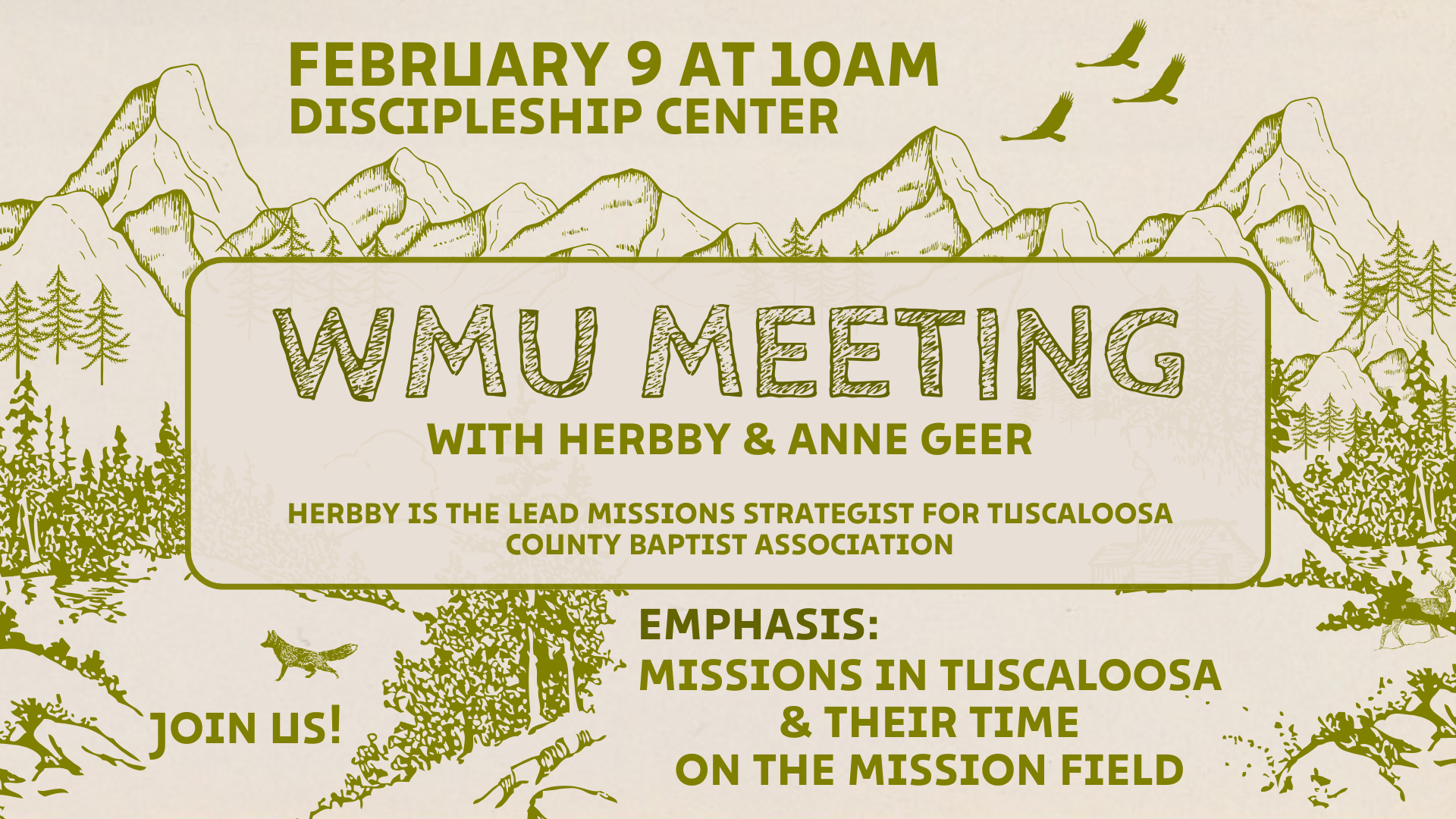 Green Hand Drawn Mountain Illustration Presentation  (2)