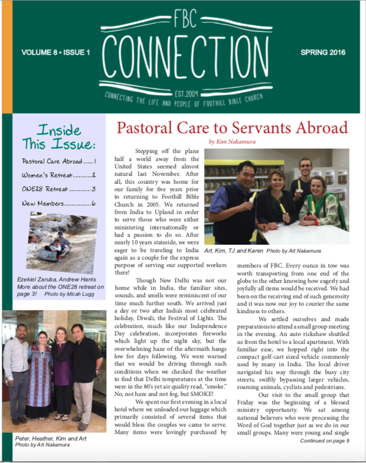 FBC Connection Spring 2016 Cover