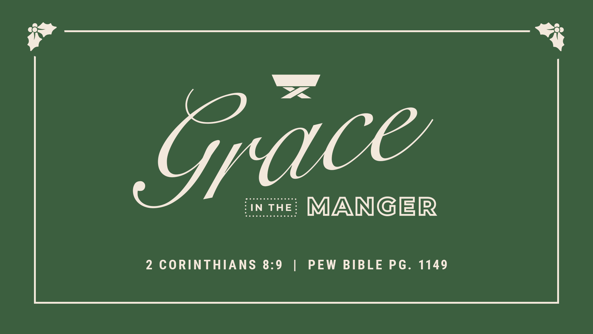 Grace in the Manger image