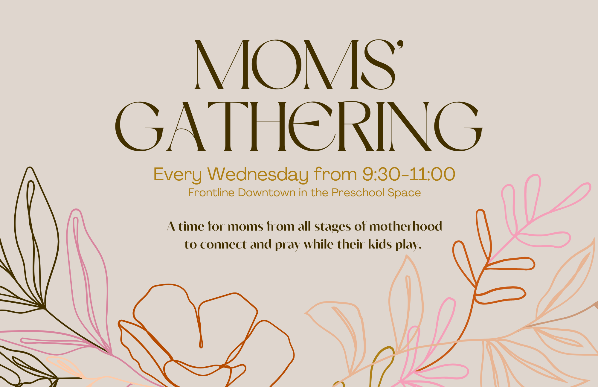 Moms' Gathering Poster (17 x 11 in) image