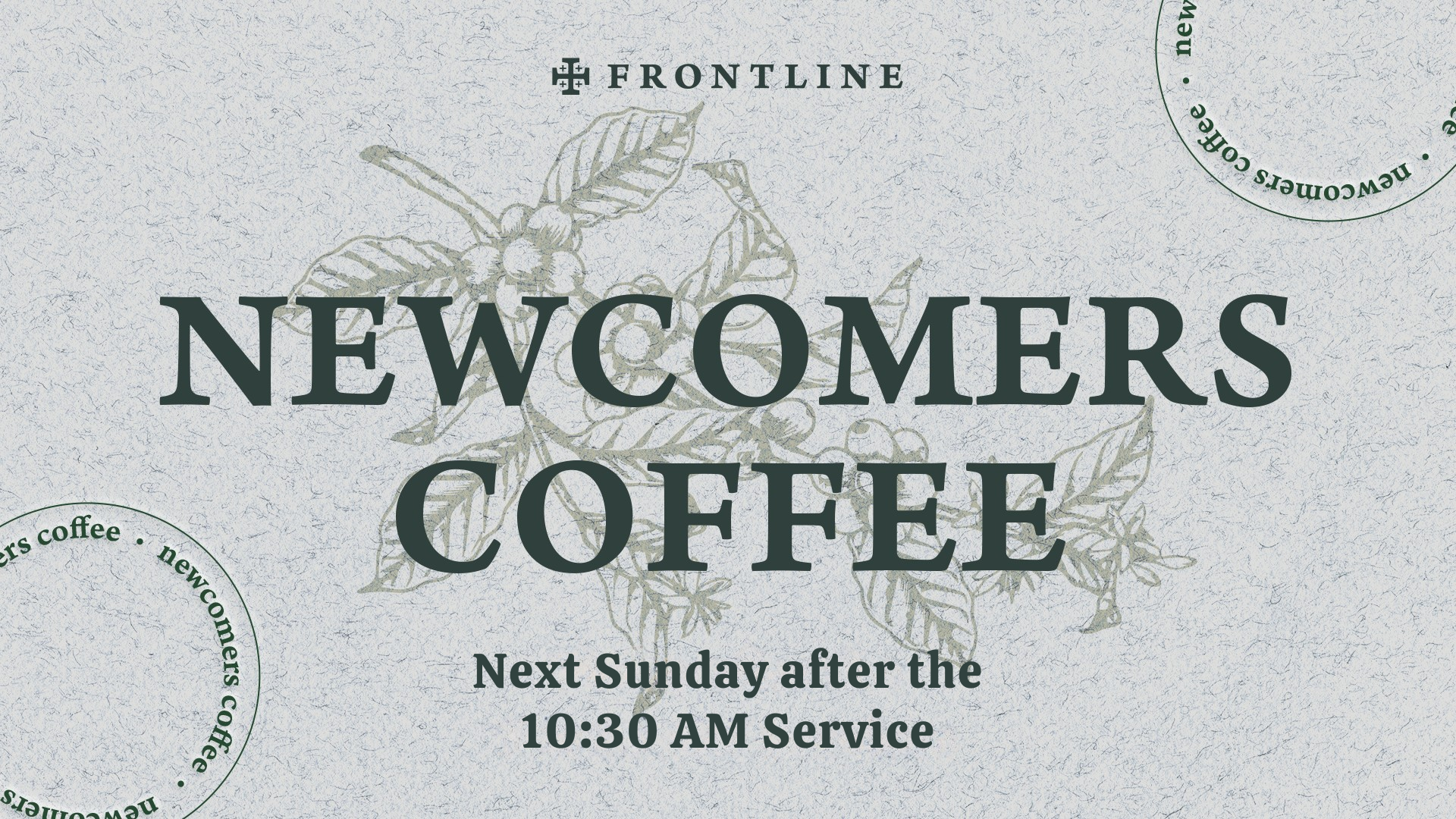 Newcomers Coffee - Template image