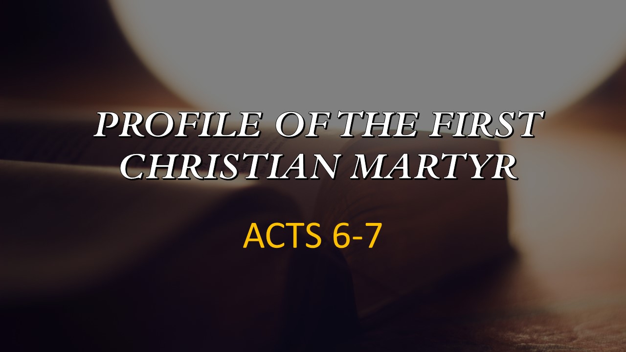 profile of the first christian martyr