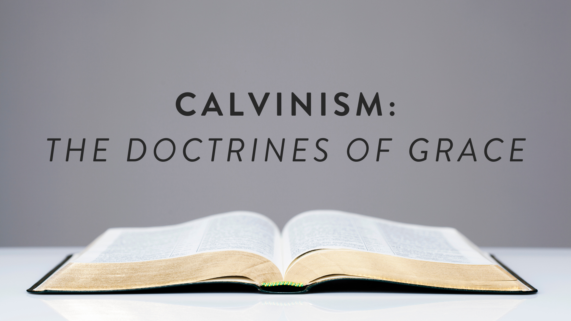 Calvinism: The Doctrines of Grace banner
