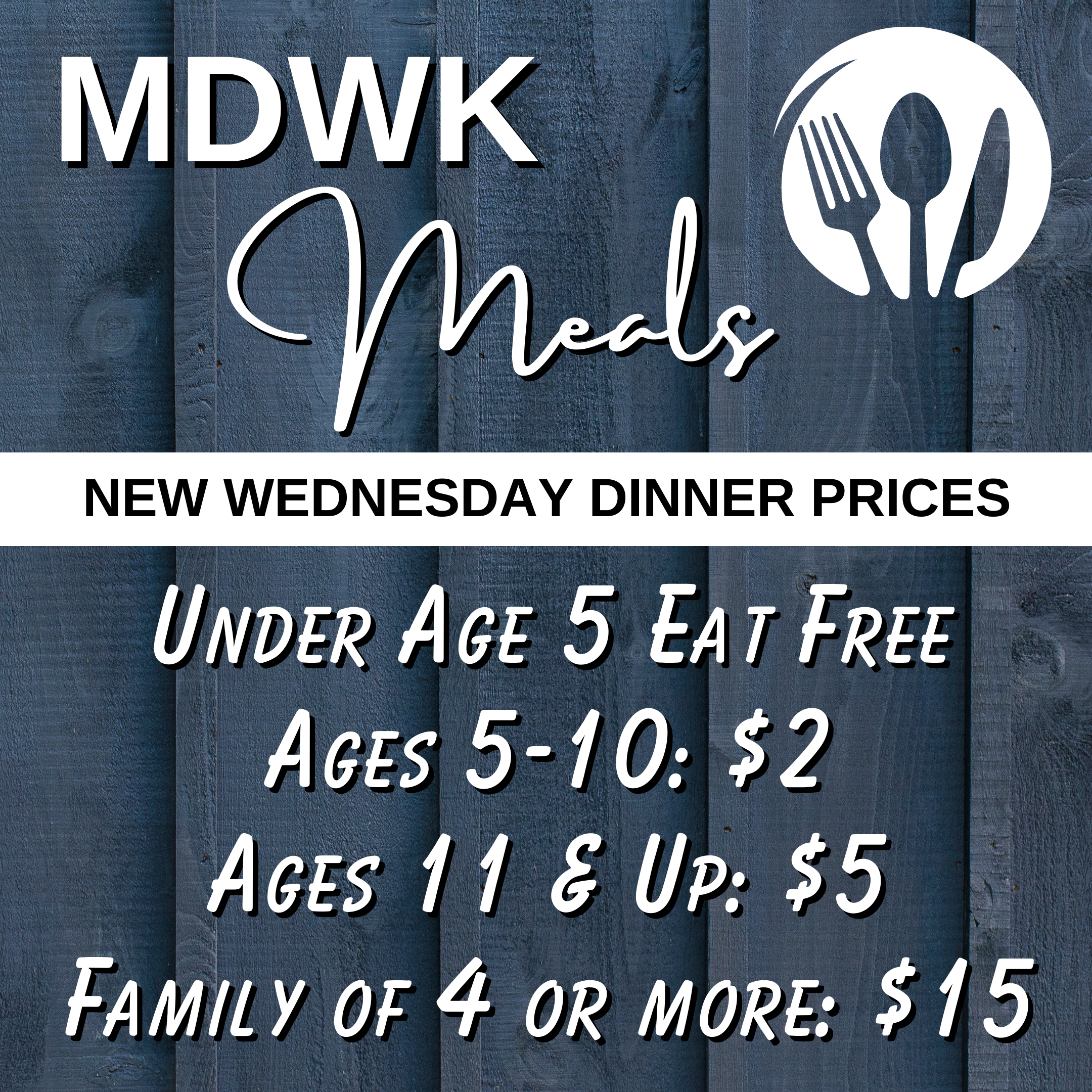 MDWK Meals -  Cost