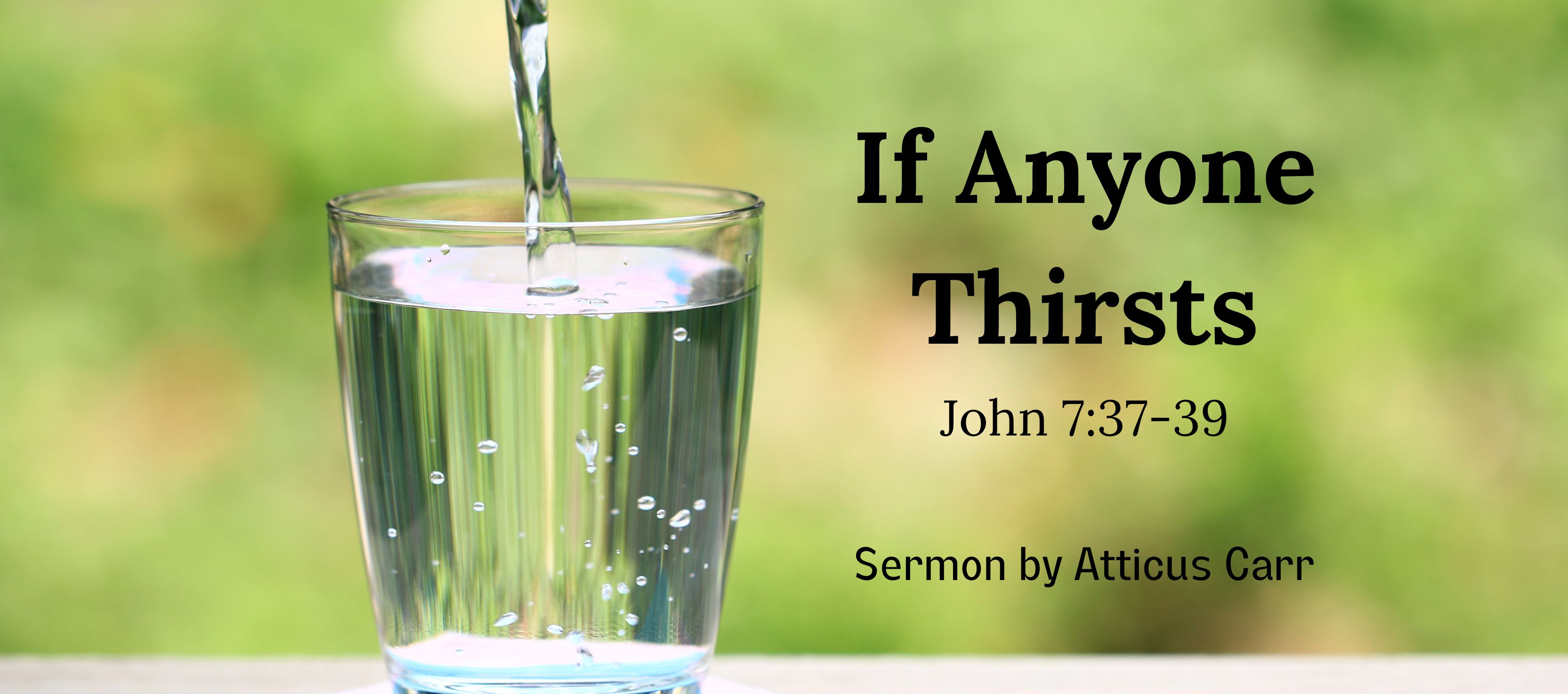 Thirsting for Jesus banner