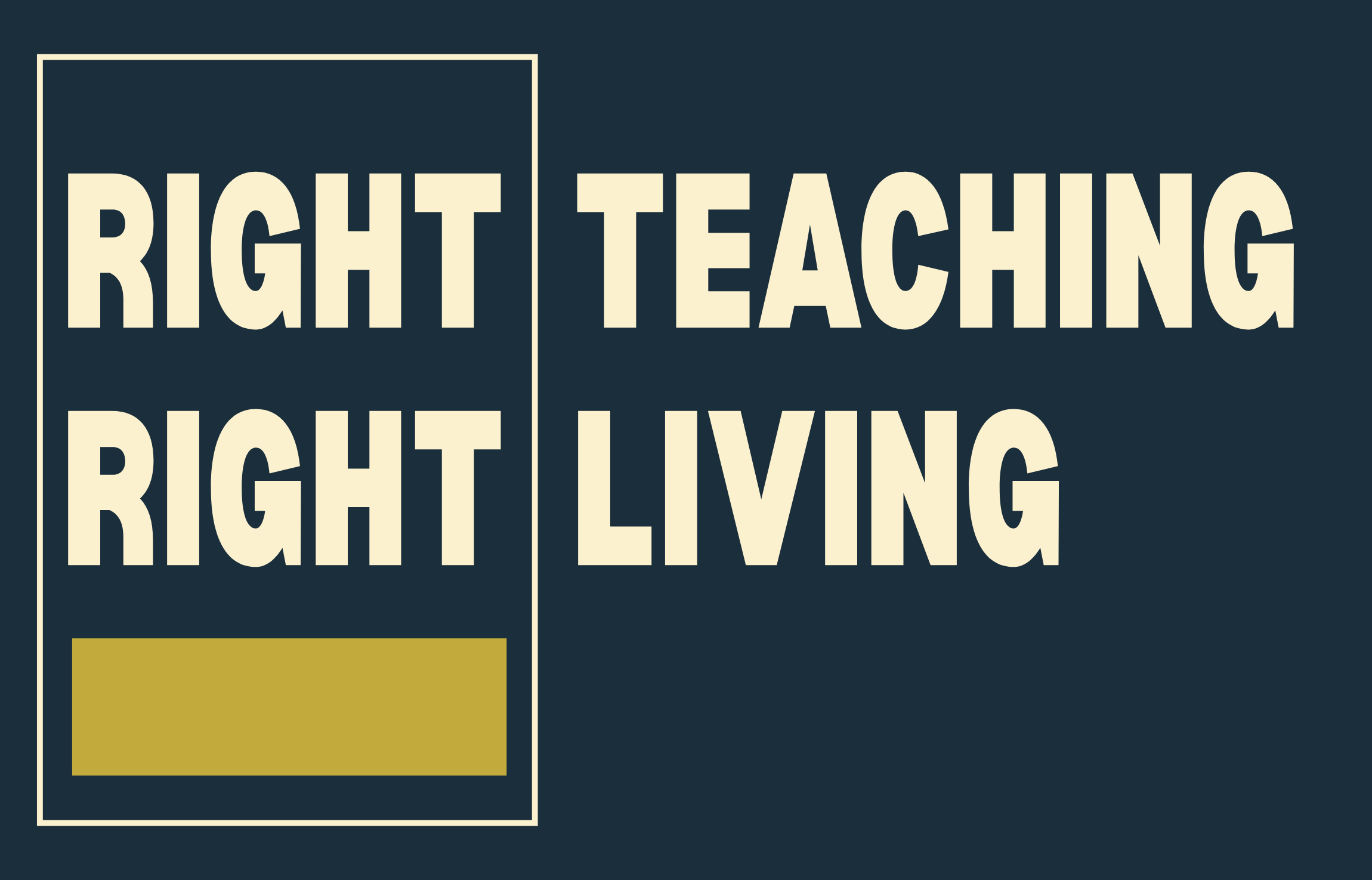 Right Teaching, Right Living image