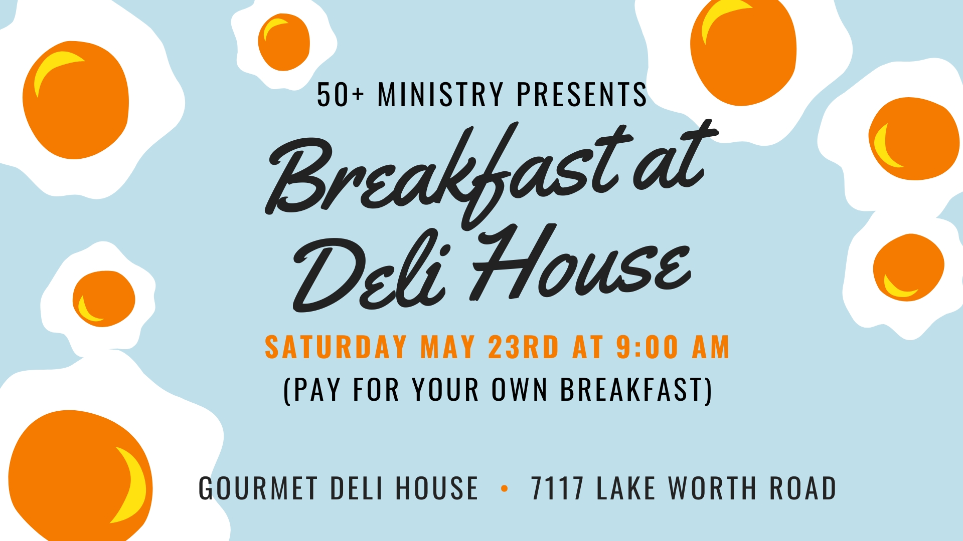 Breakfast Party Fundraising Eggs Poster