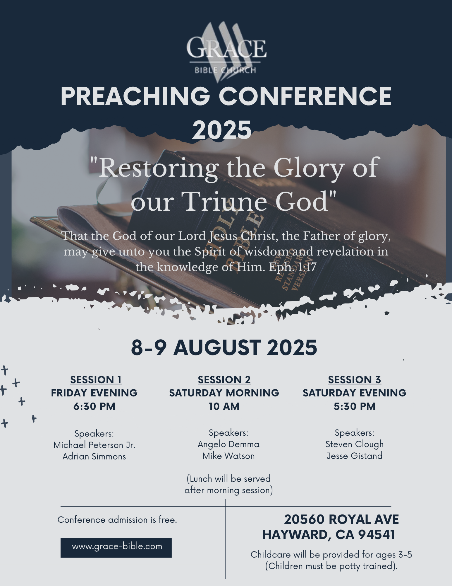 2025, August 8.9 Preaching Conference Flyer