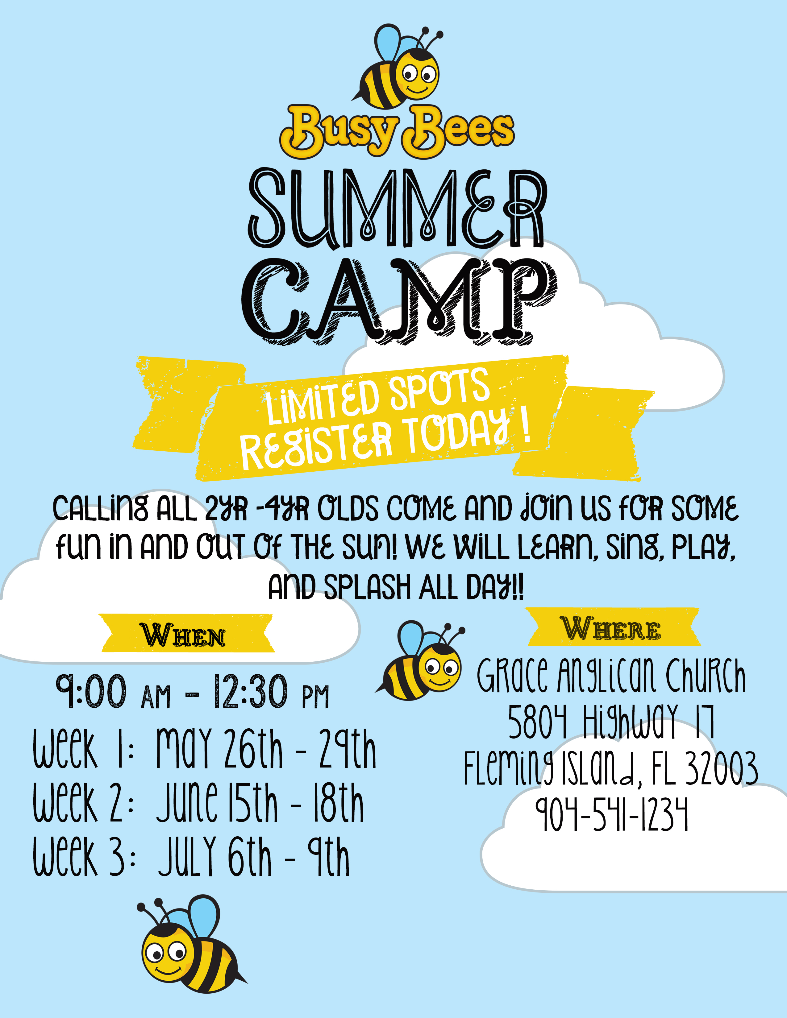 busy bees summer flyer 2026