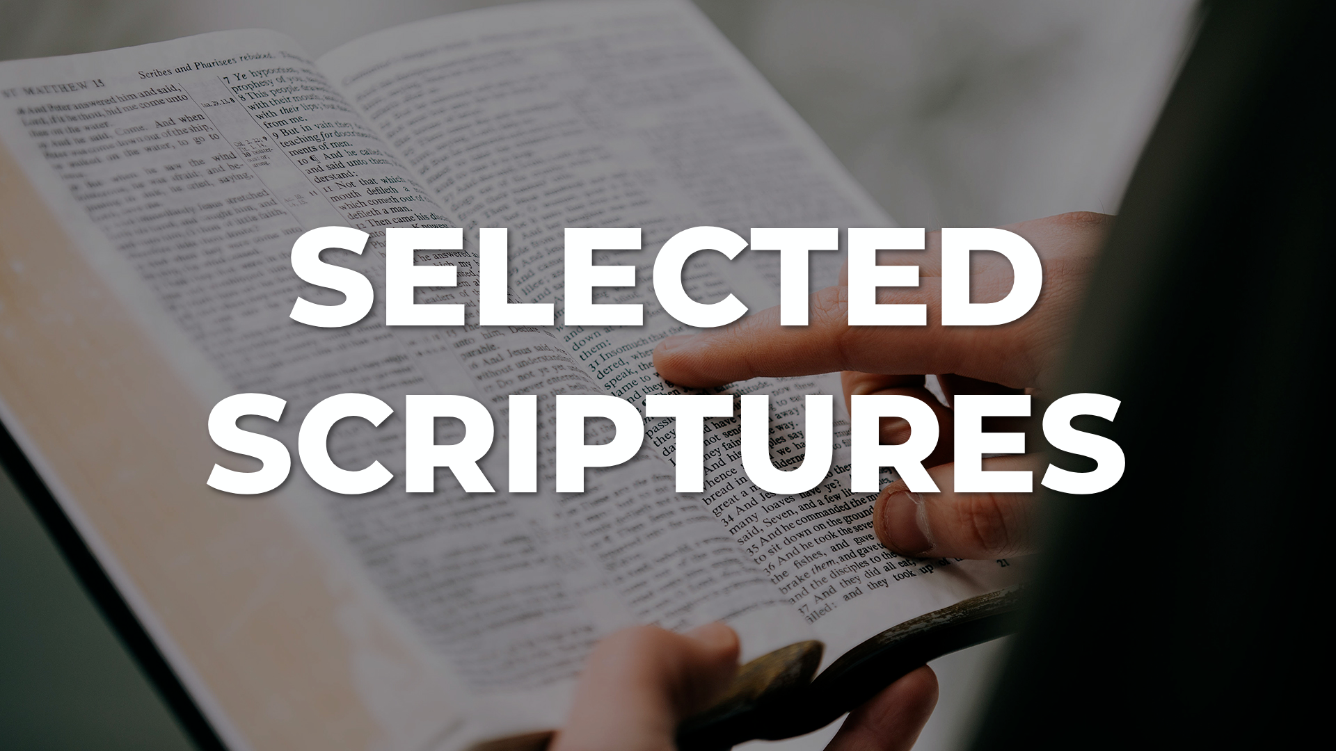 Selected Scriptures banner