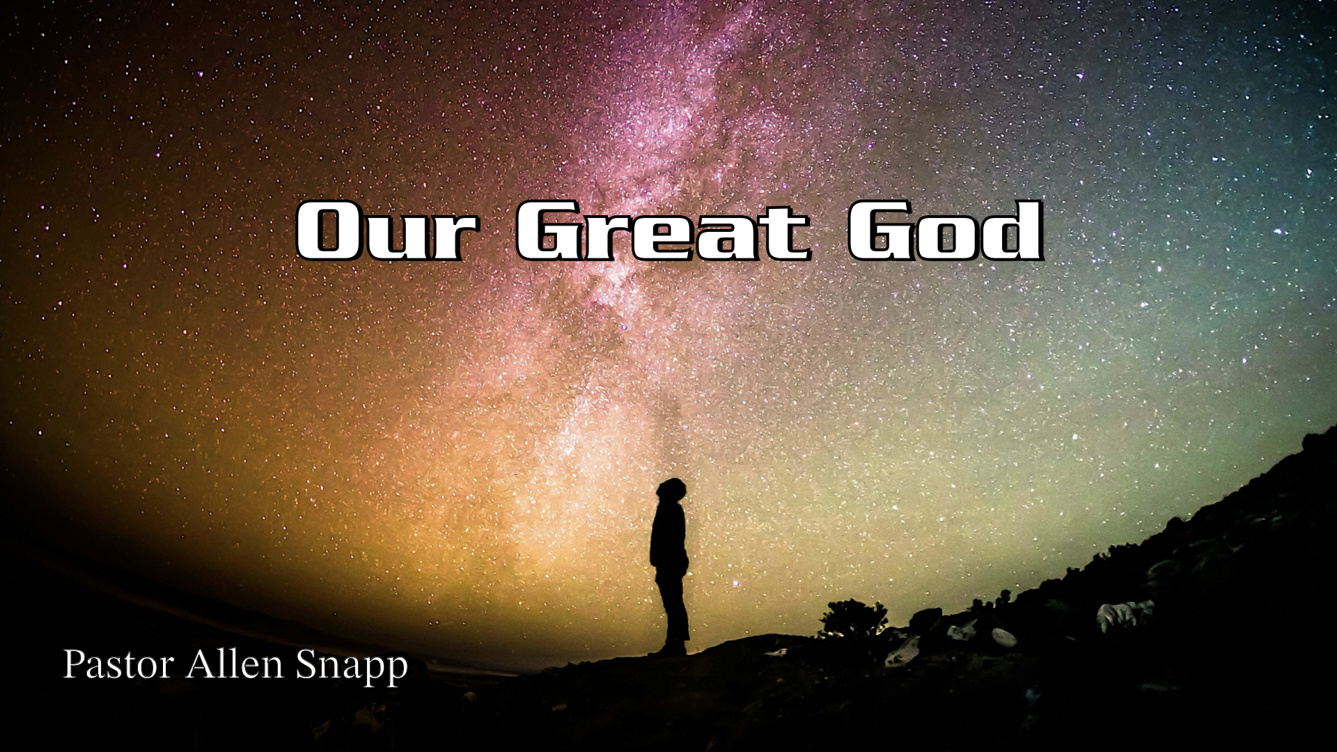 Our Great God banner
