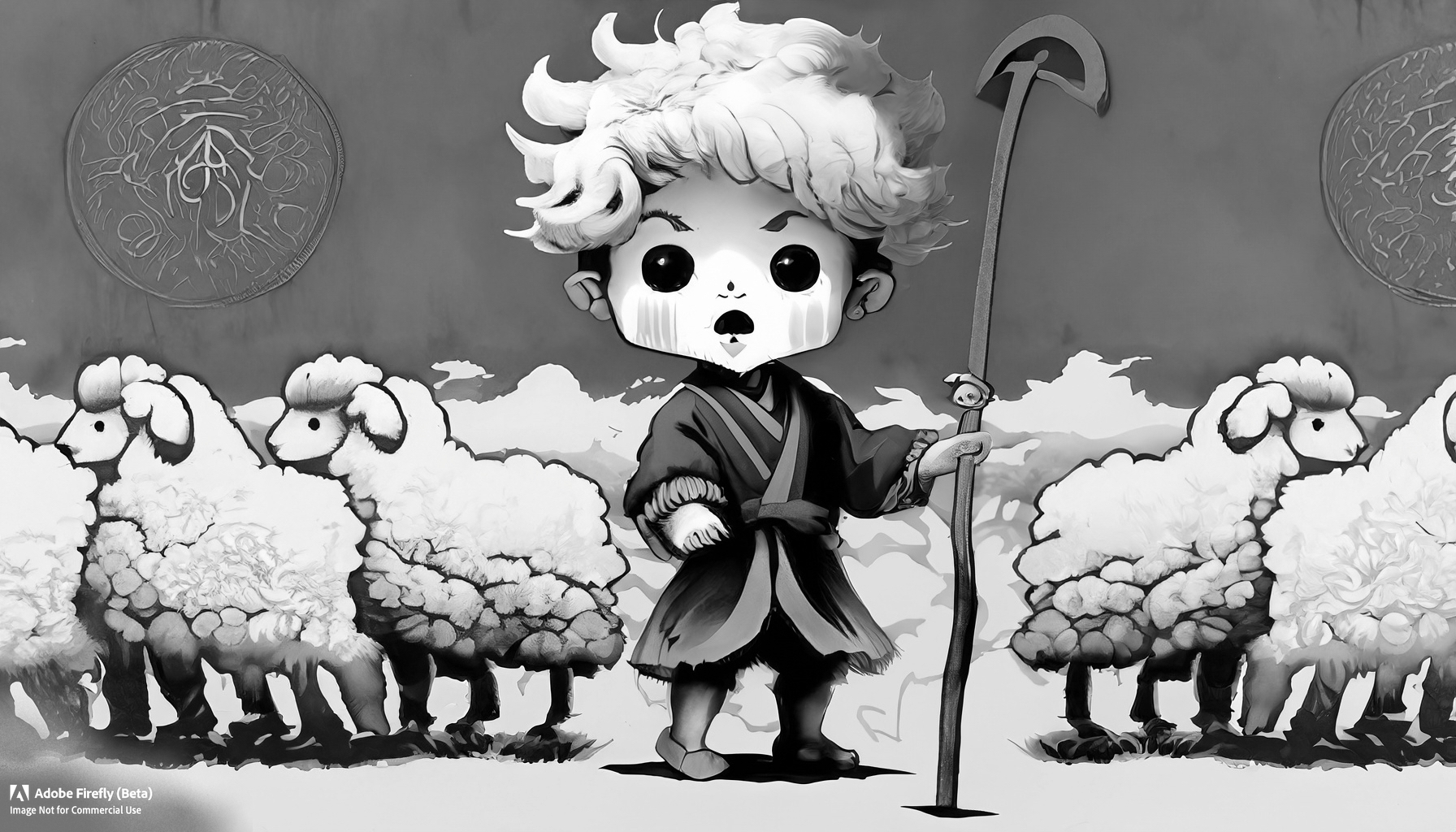 David with Sheep