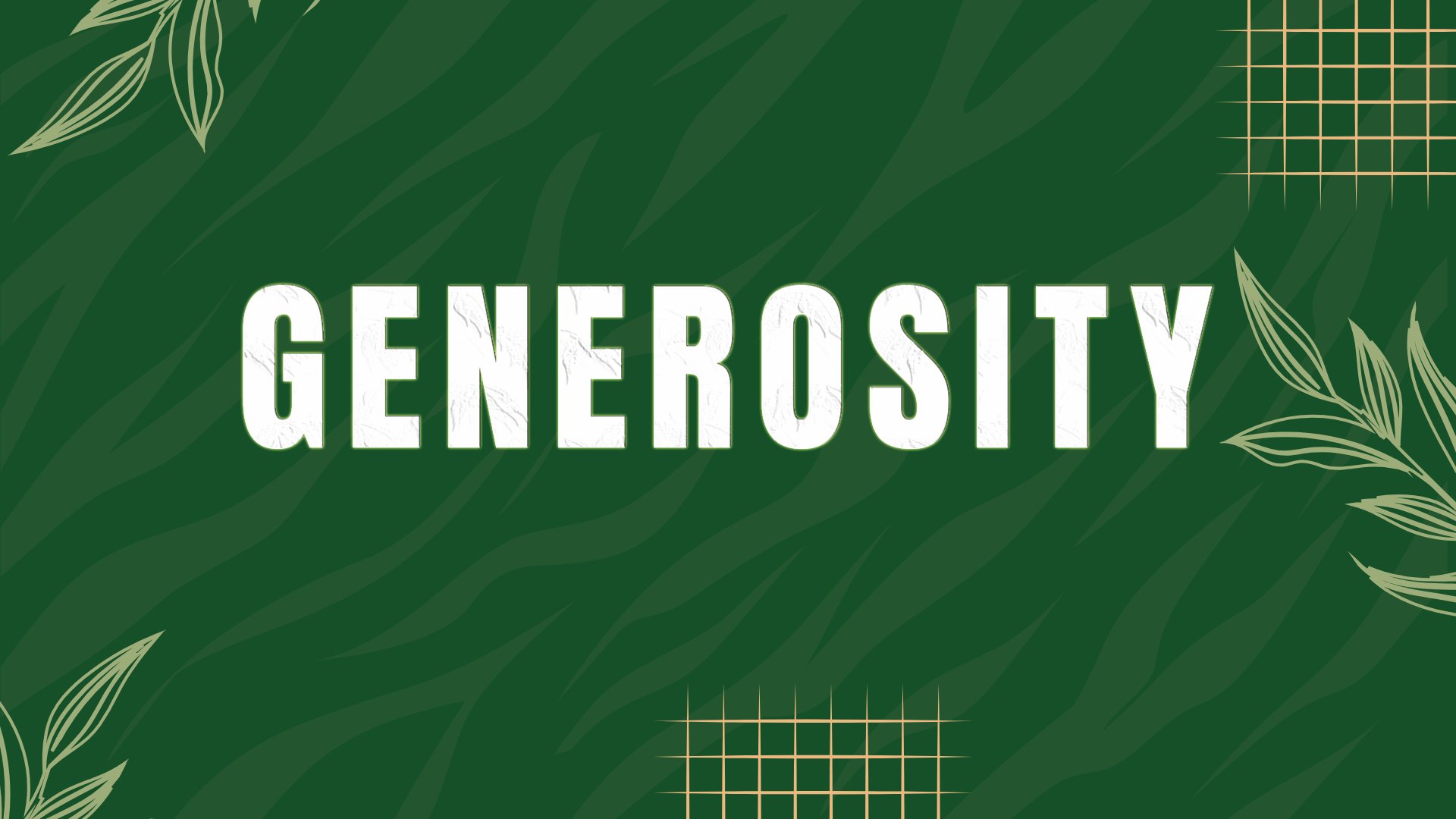 Generosity banner