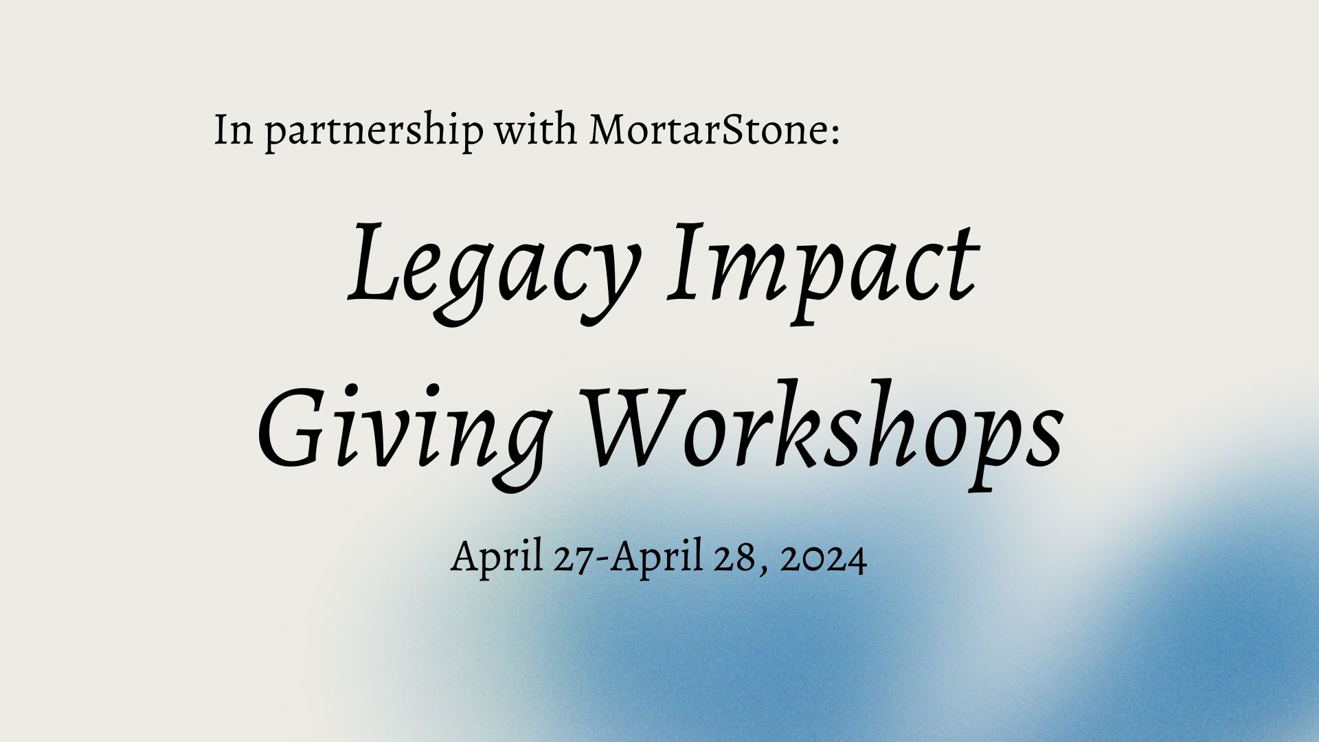 Legacy Impact Giving