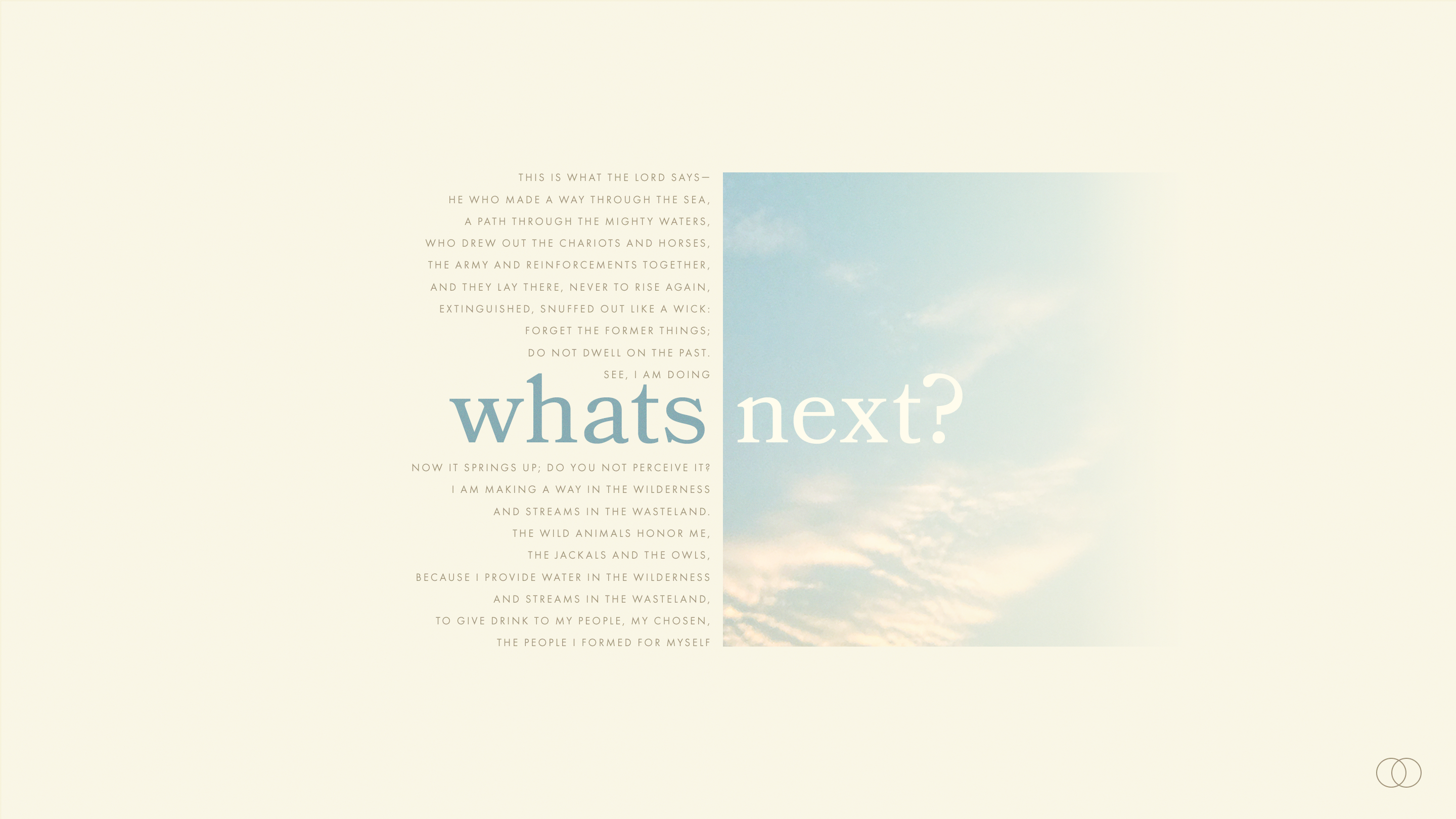 What's Next? banner