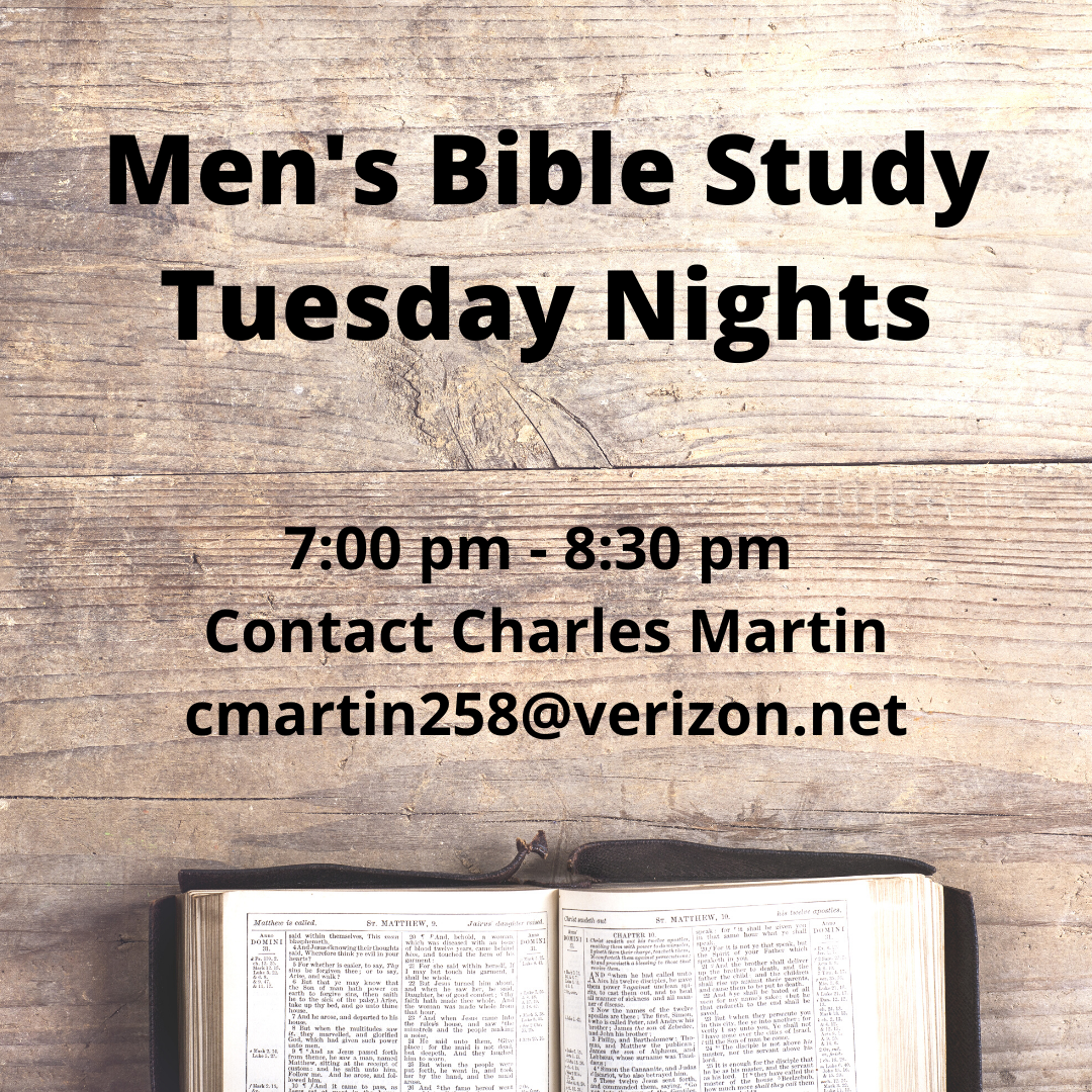Men's Bible Study Tuesday Nights