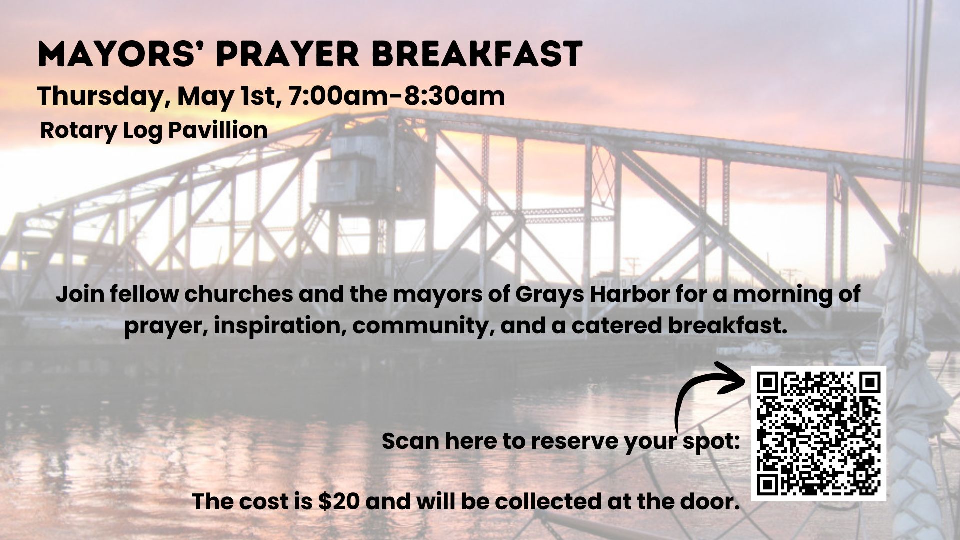 Come join us at the Rotary Log Pavillion for a morning of inspiration and community. This event is a
