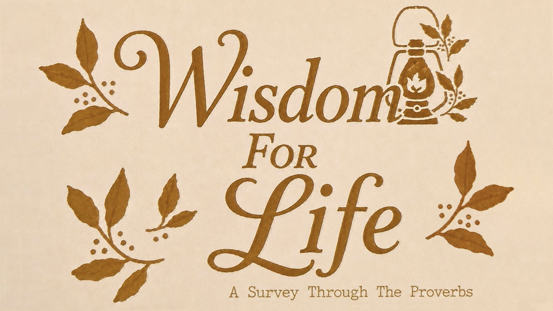 Wisdom for Life banner