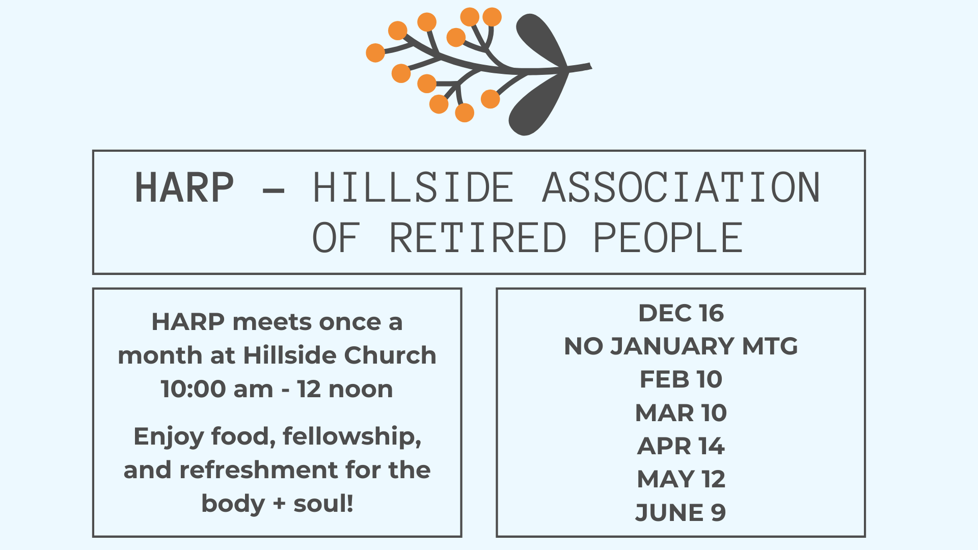 HARP DATES 2025-2026 (Presentation)