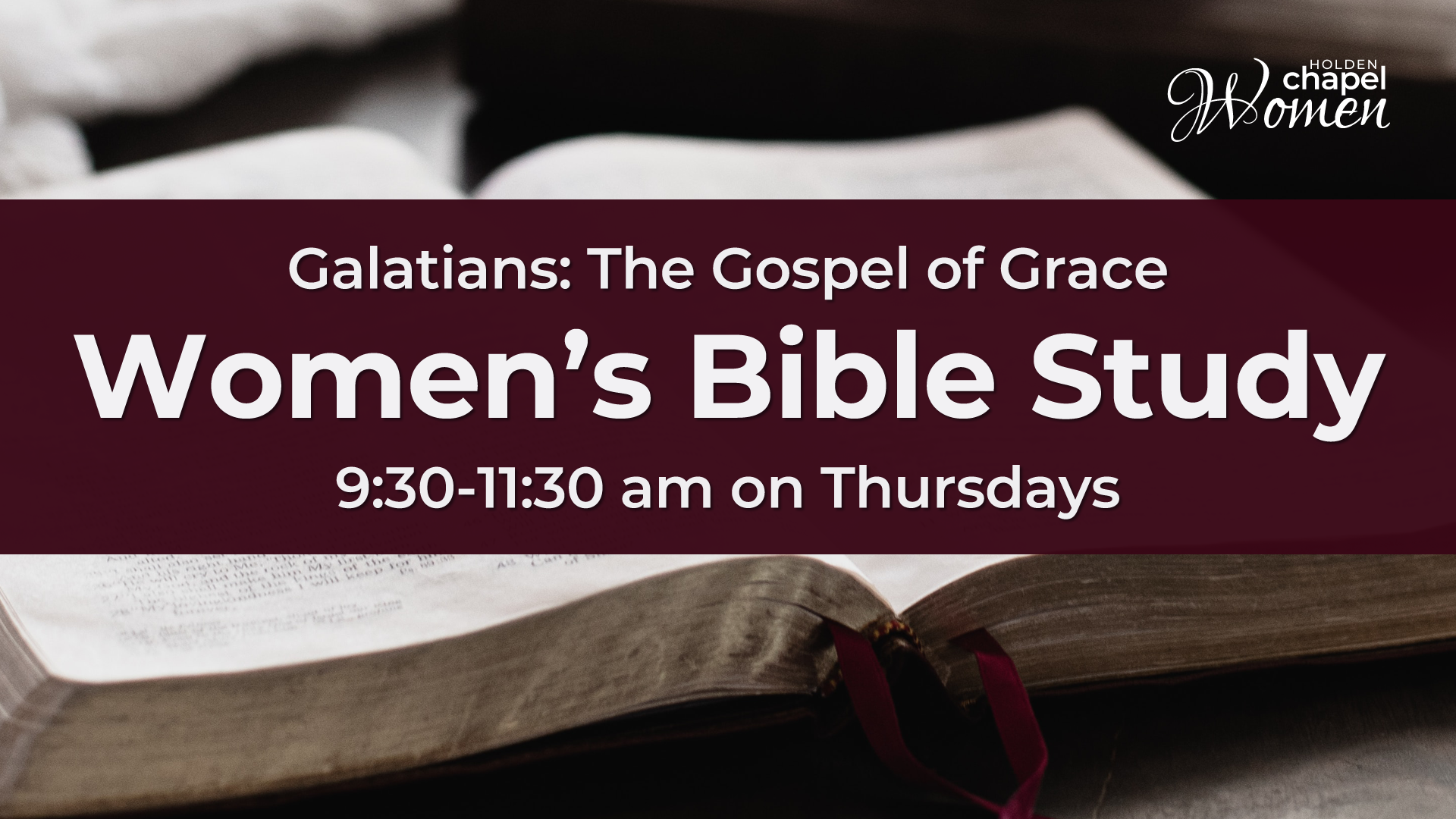Women's Thursday Morning Bible Study - Galatians