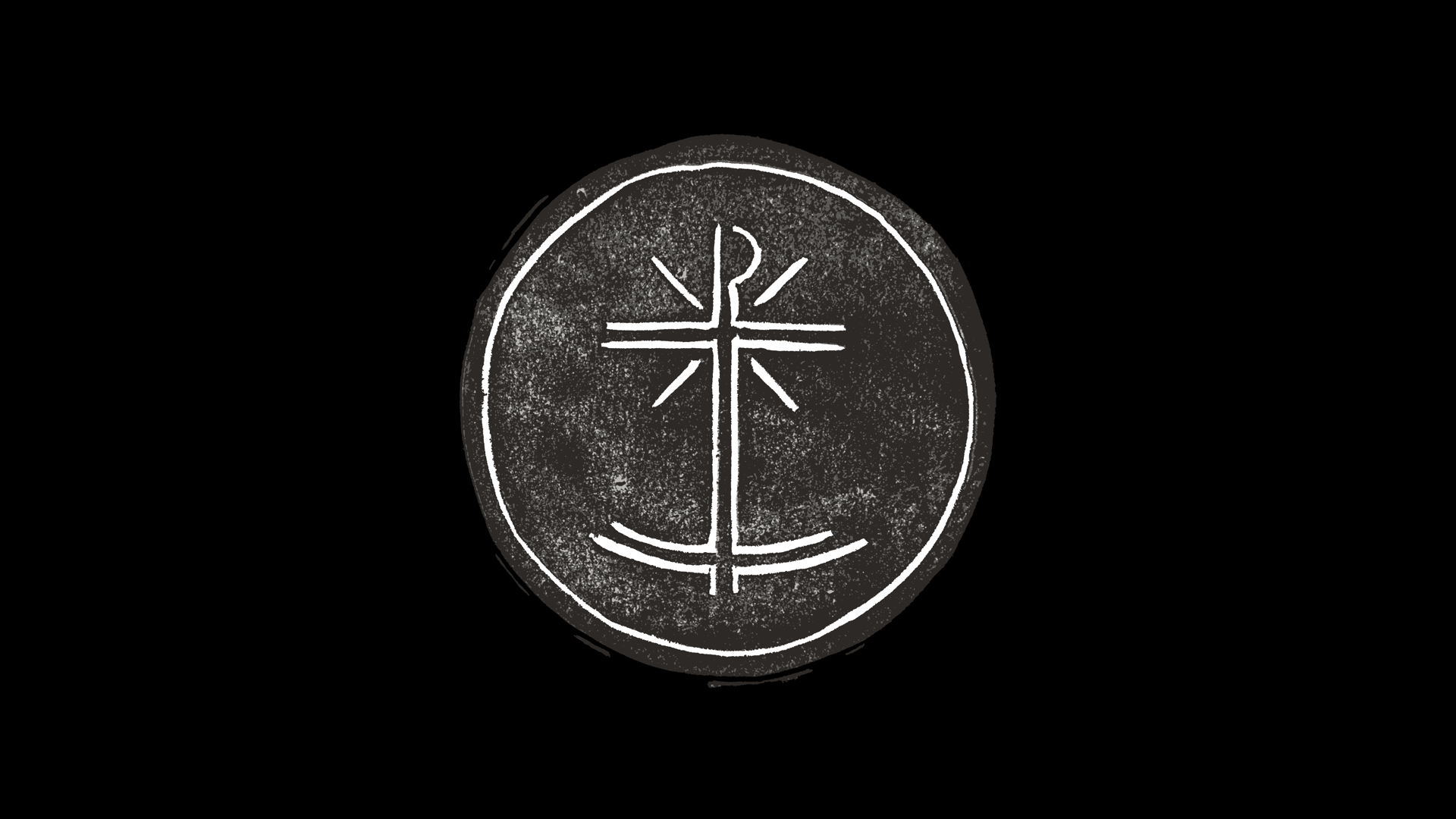 Hope Church Columbus logo featuring a stamped chi-rho cross superimposed on an anchor.