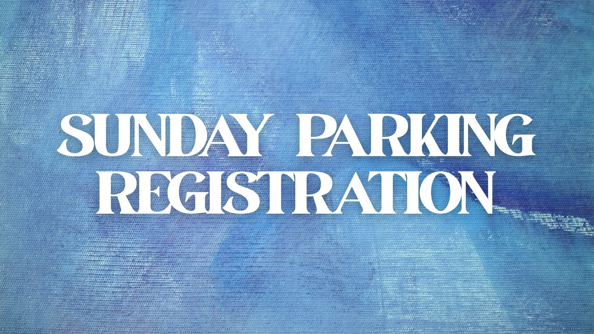 Sunday Parking Registration