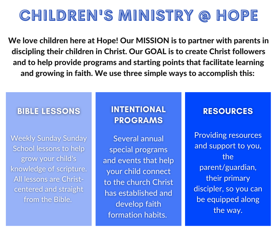 Blue Children's Ministry @ HOPE