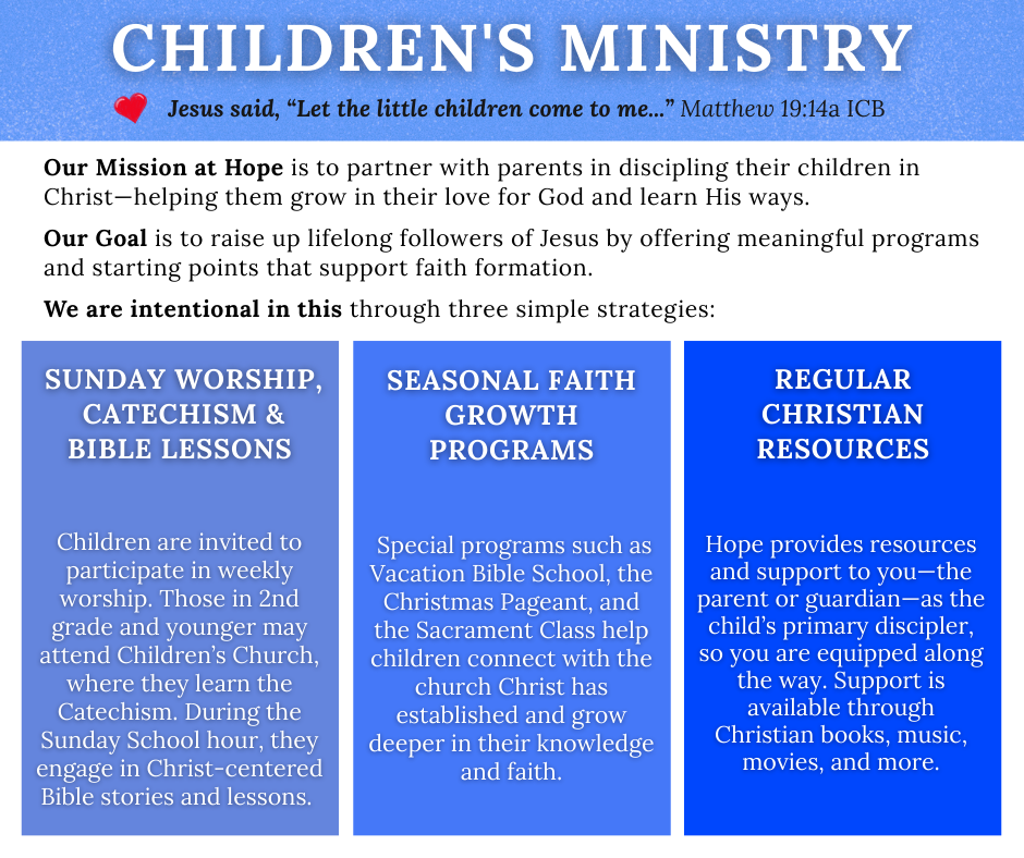 NEW Children's Ministry @ HOPE (1)