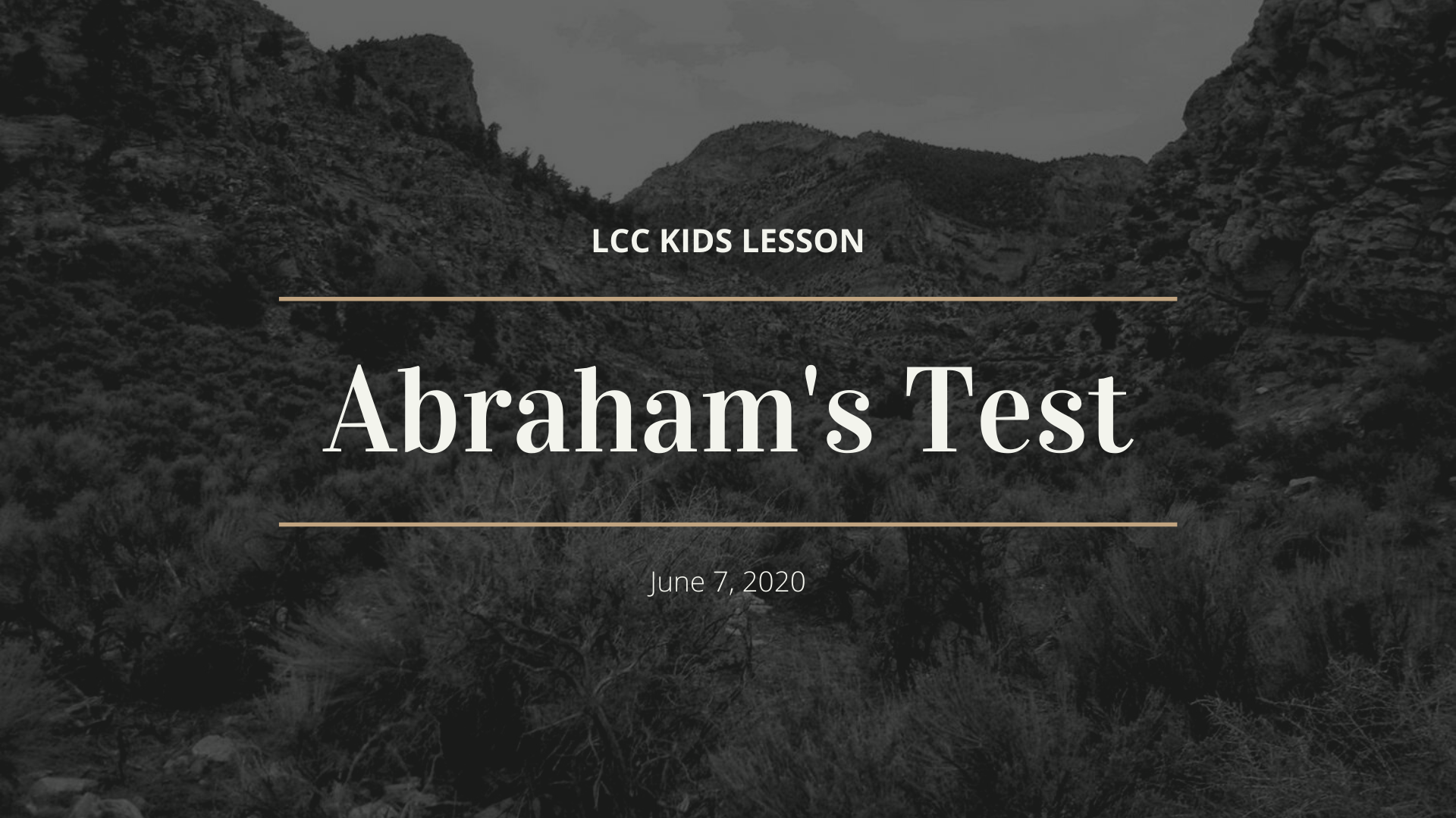 Abraham's Test banner