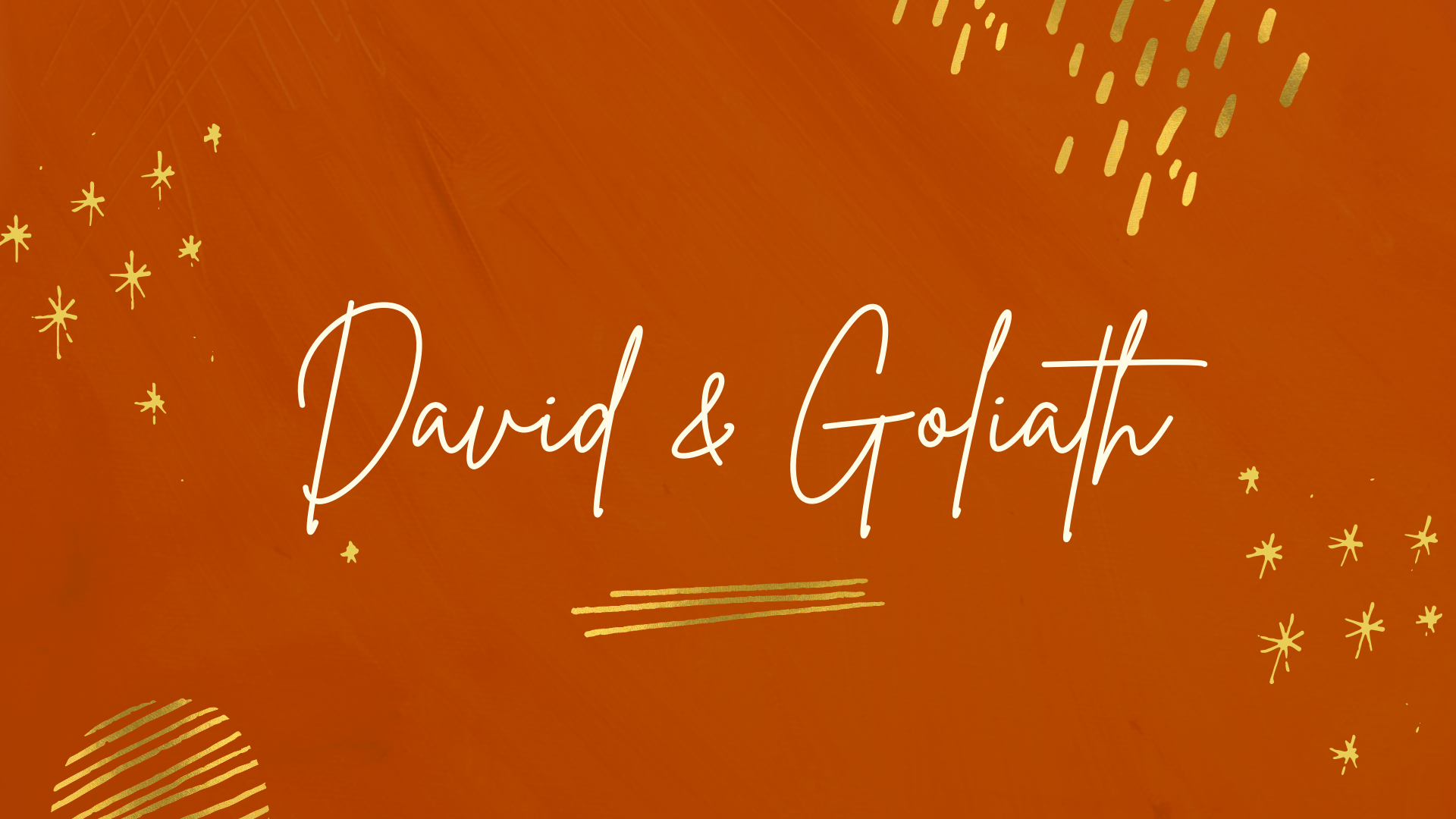 David & Goliath banner