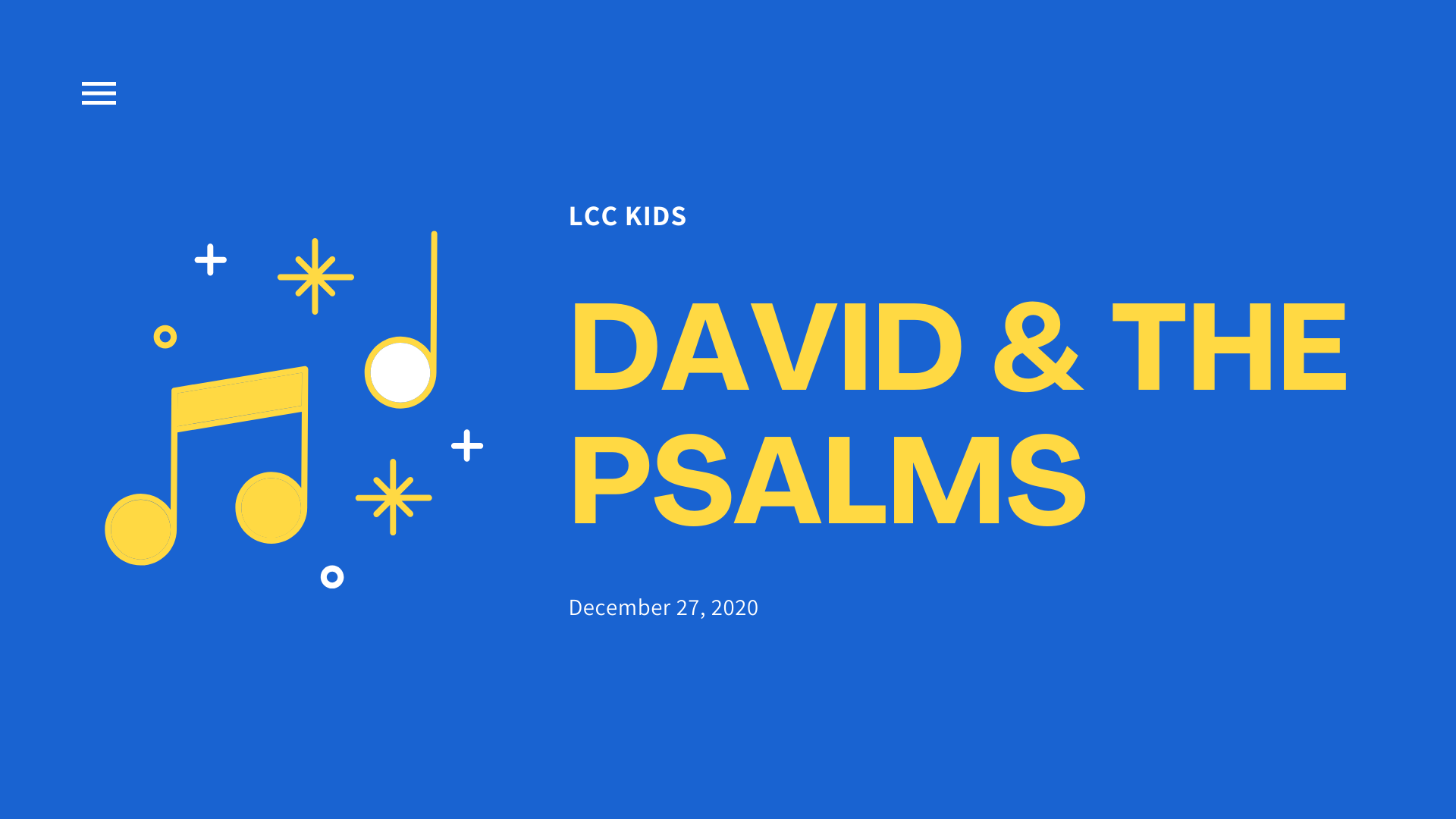 David & The Psalms banner