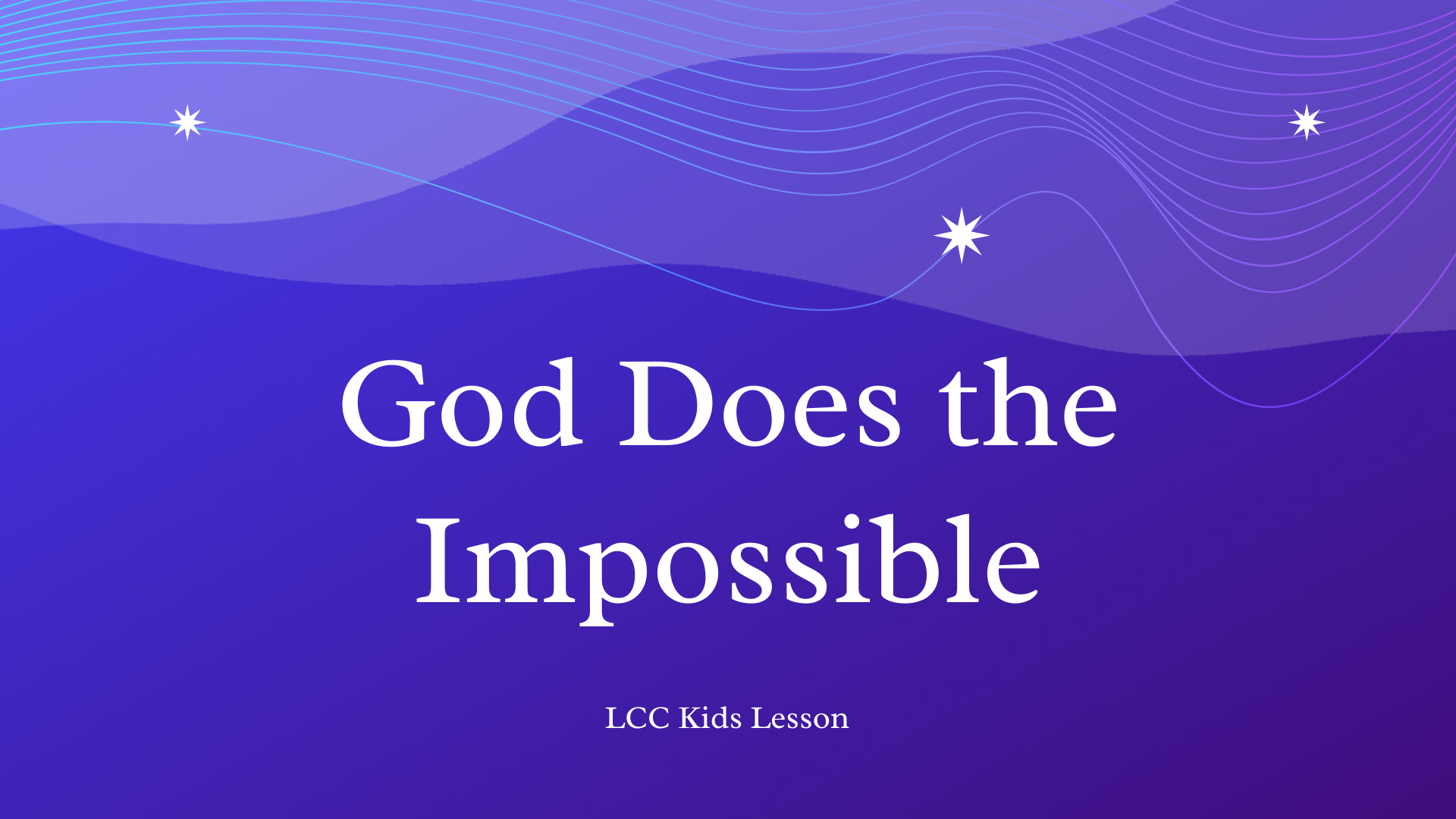God Does the Impossible
