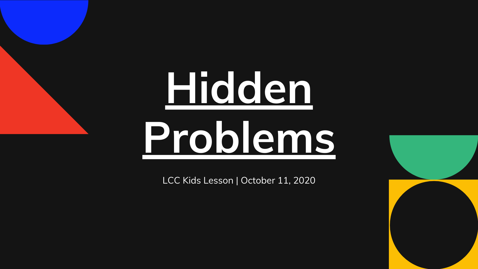 Hidden Problems banner