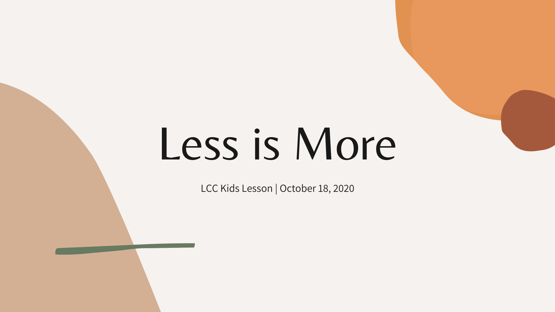 Less Is More banner