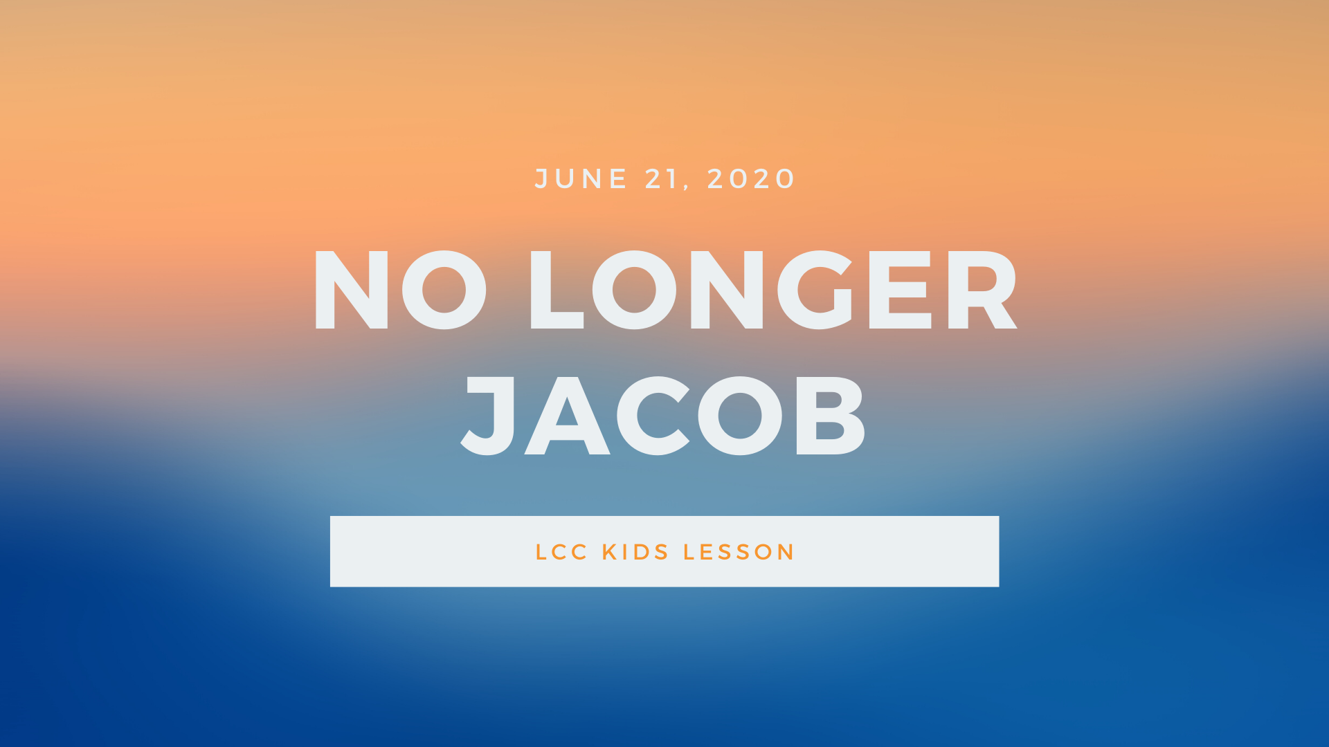 No Longer Jacob