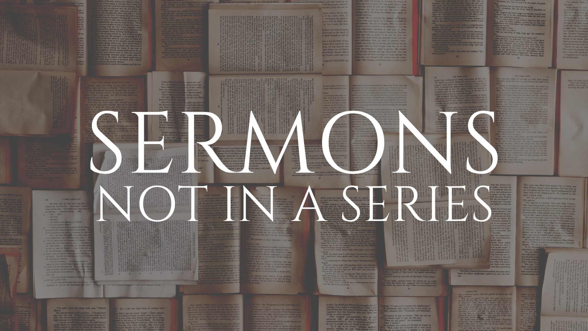 Sermons Not in a Series banner