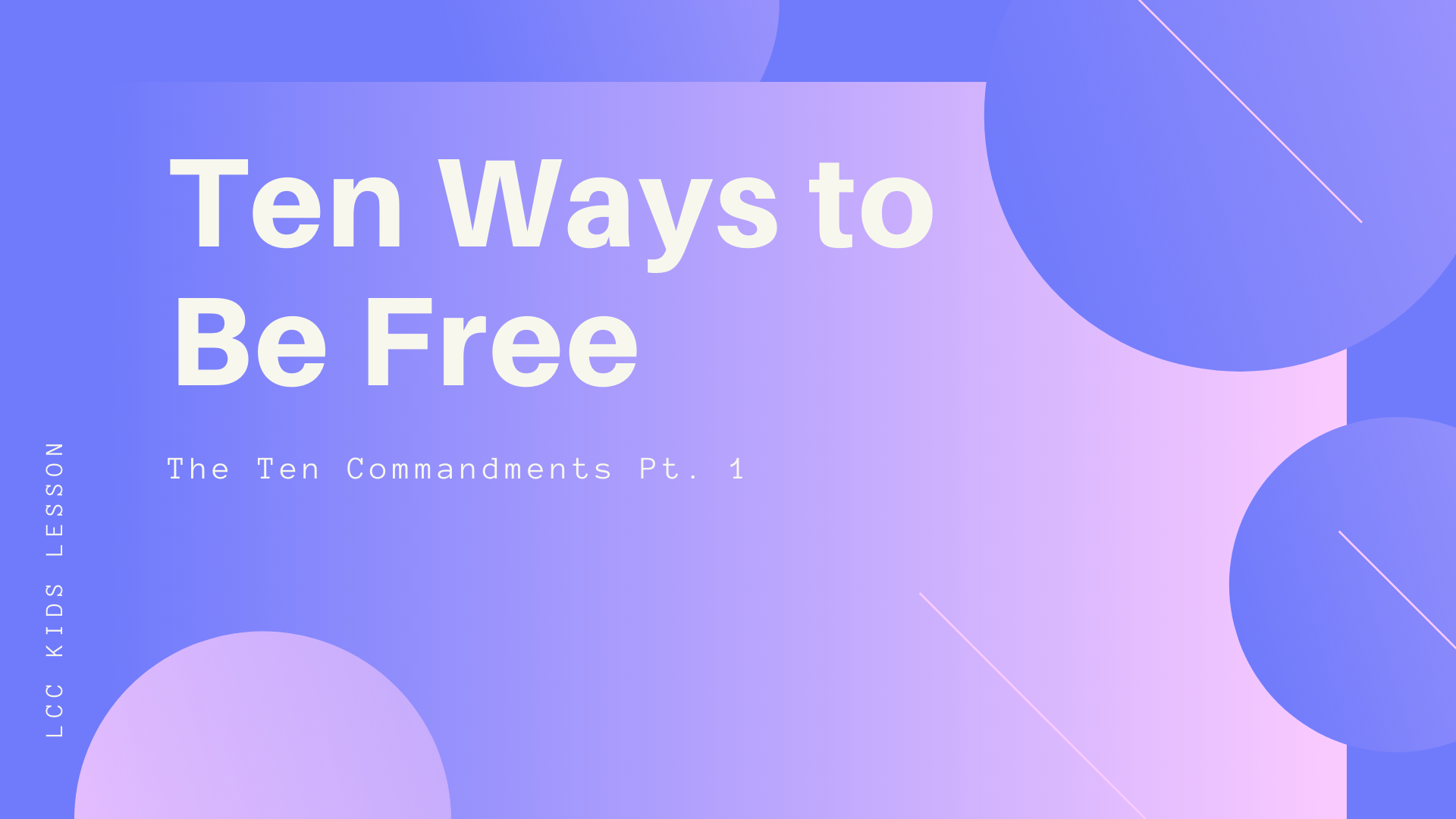 Ten Ways to Be Free