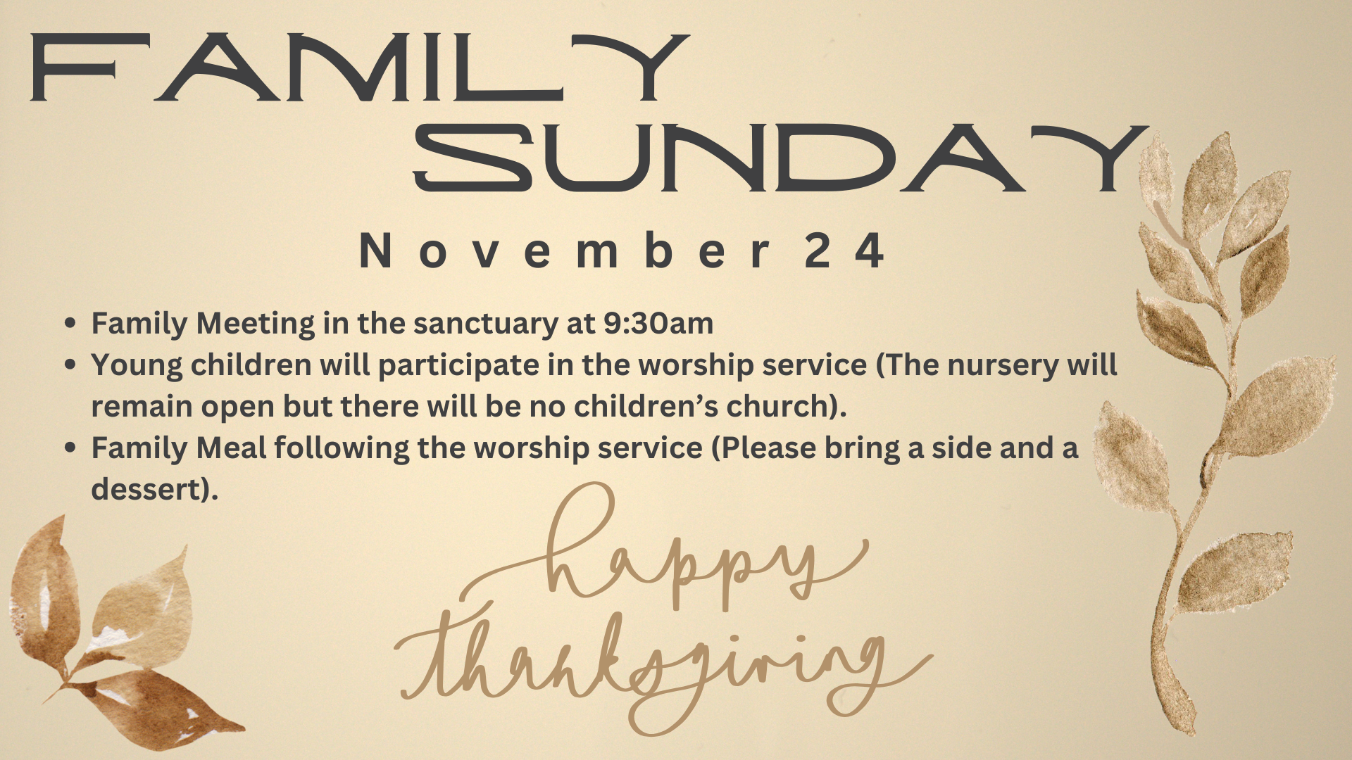 Thanksgiving Fam Sunday image