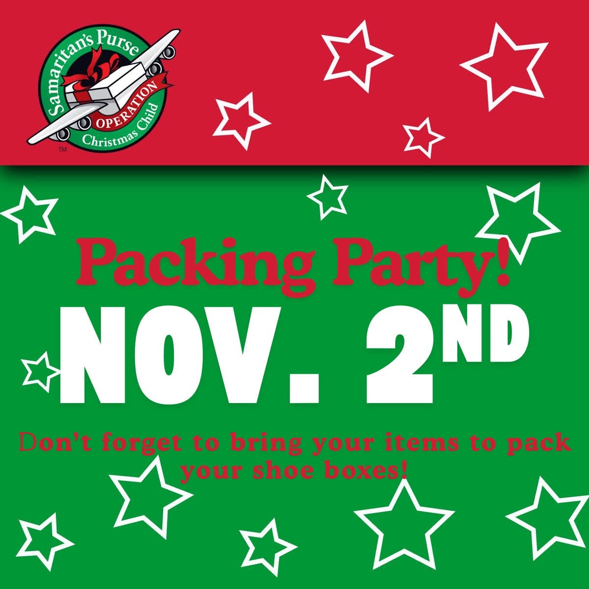 KSM OCC Packing Party Graphic