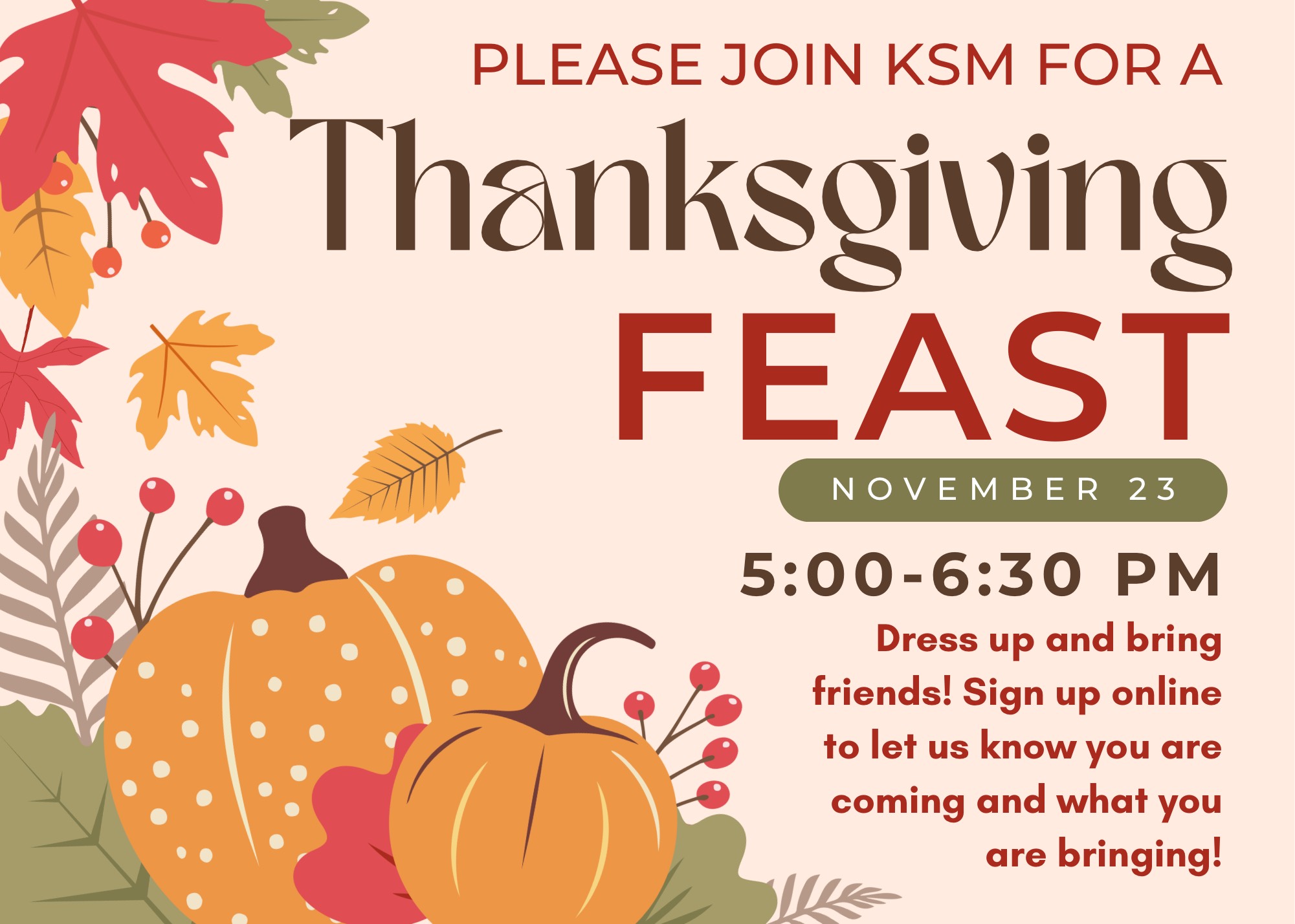 KSM Thanksgiving Feast