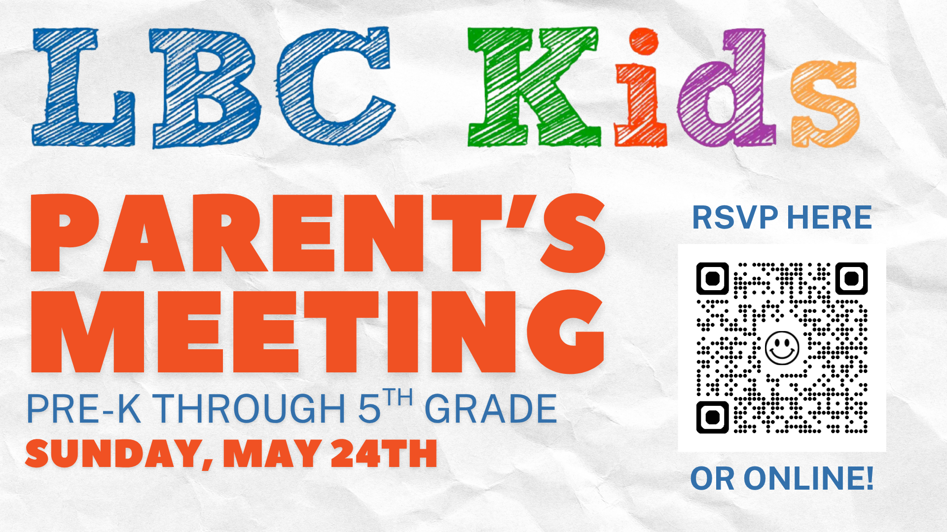 Children's | Parent Meeting | Announcement