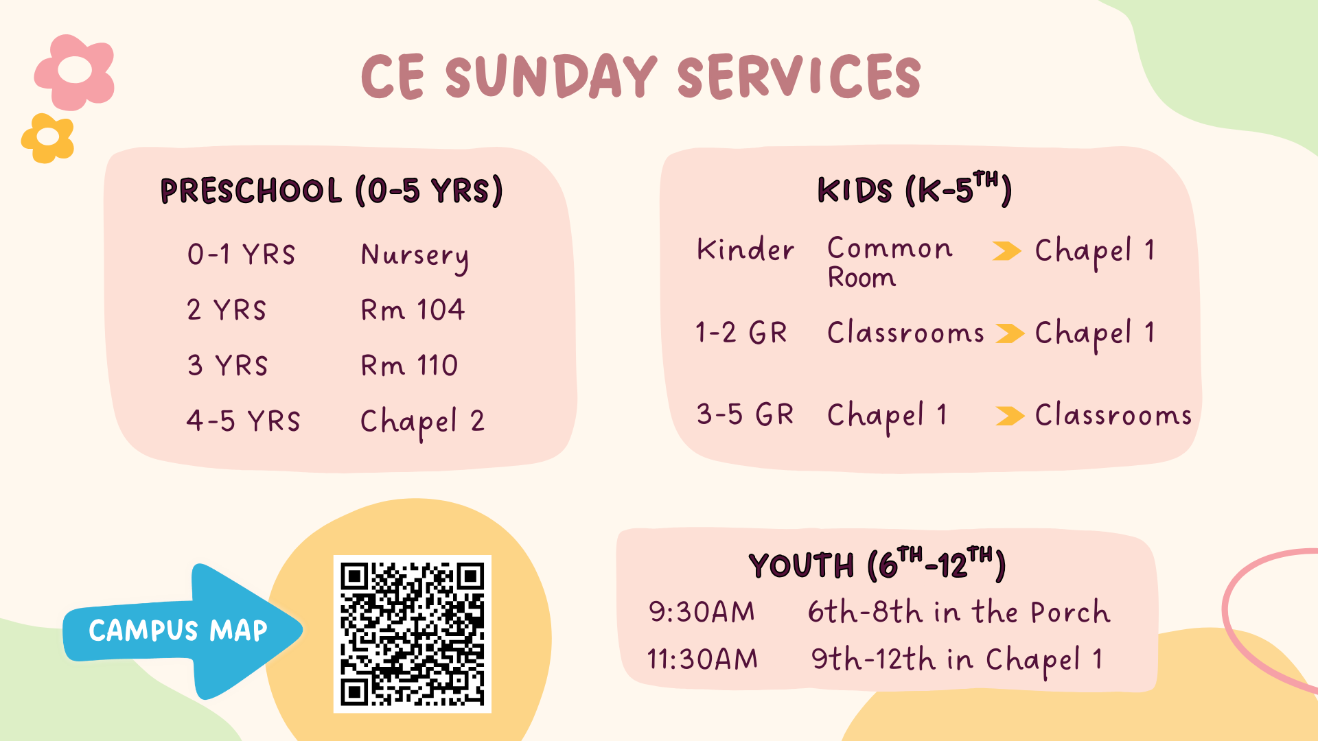 Sept 2025 CE Sunday Services