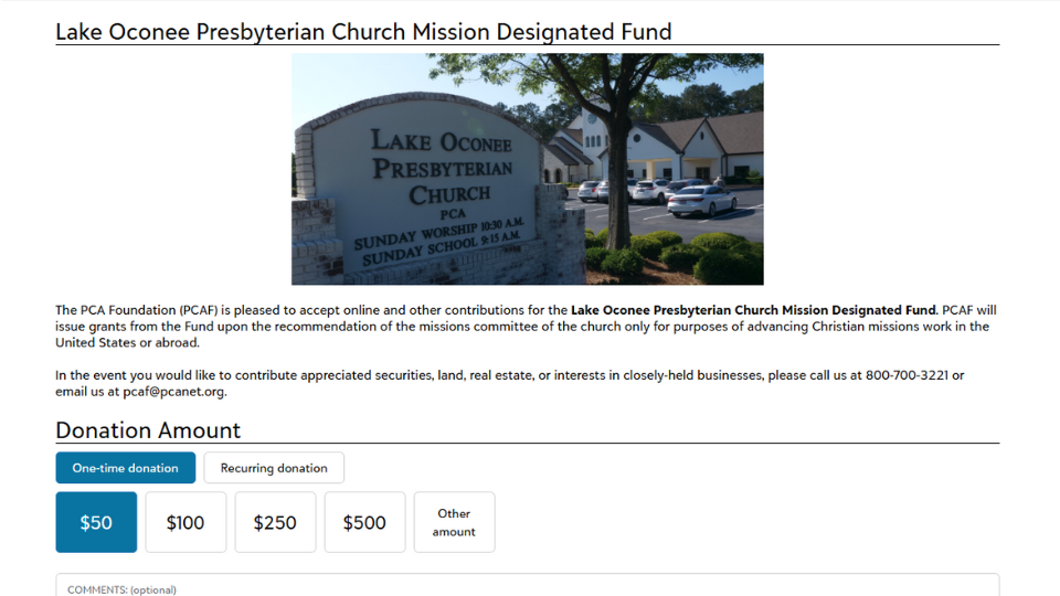 Designated Mission Fund pres 1