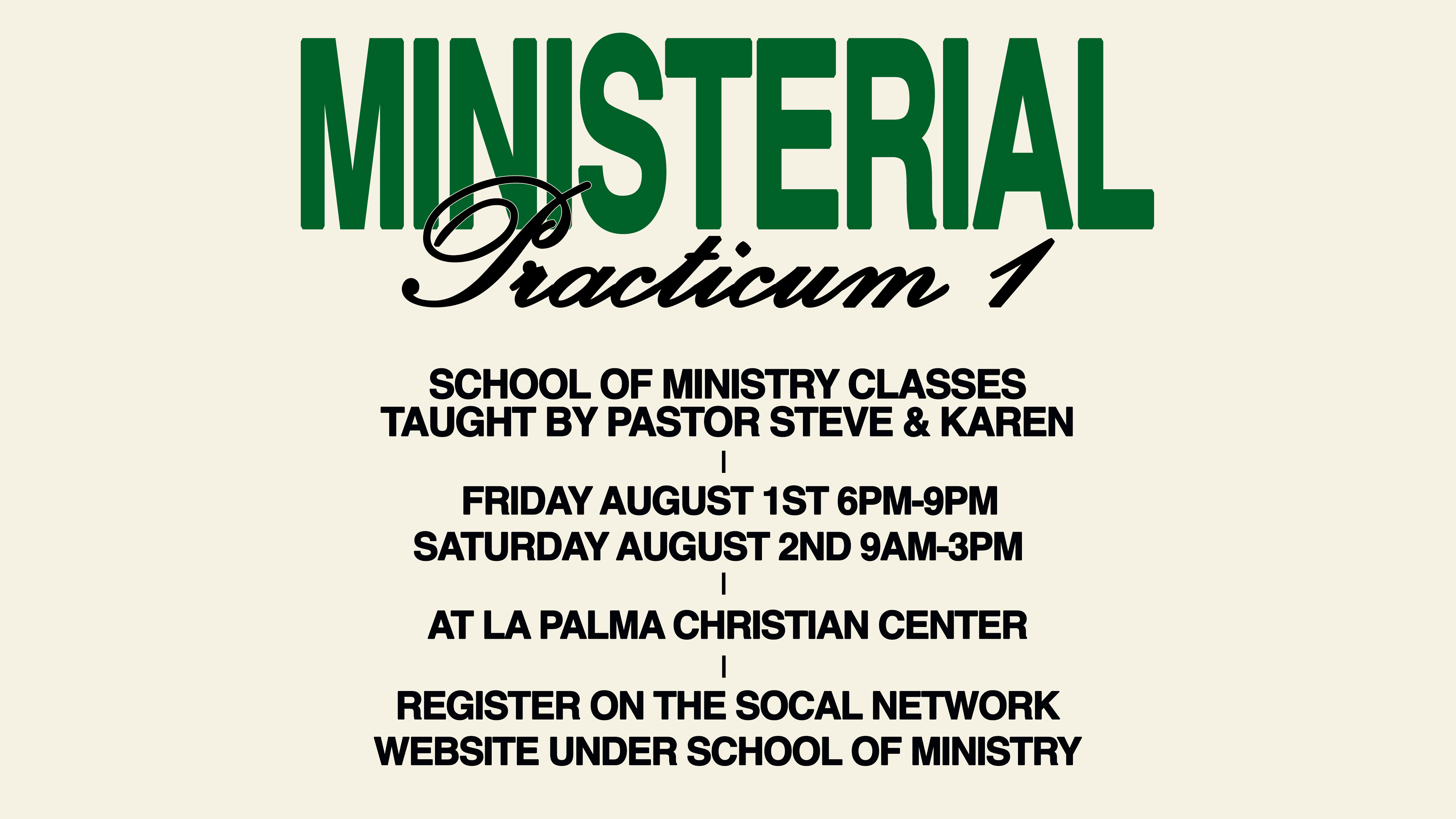 ministerial practicum