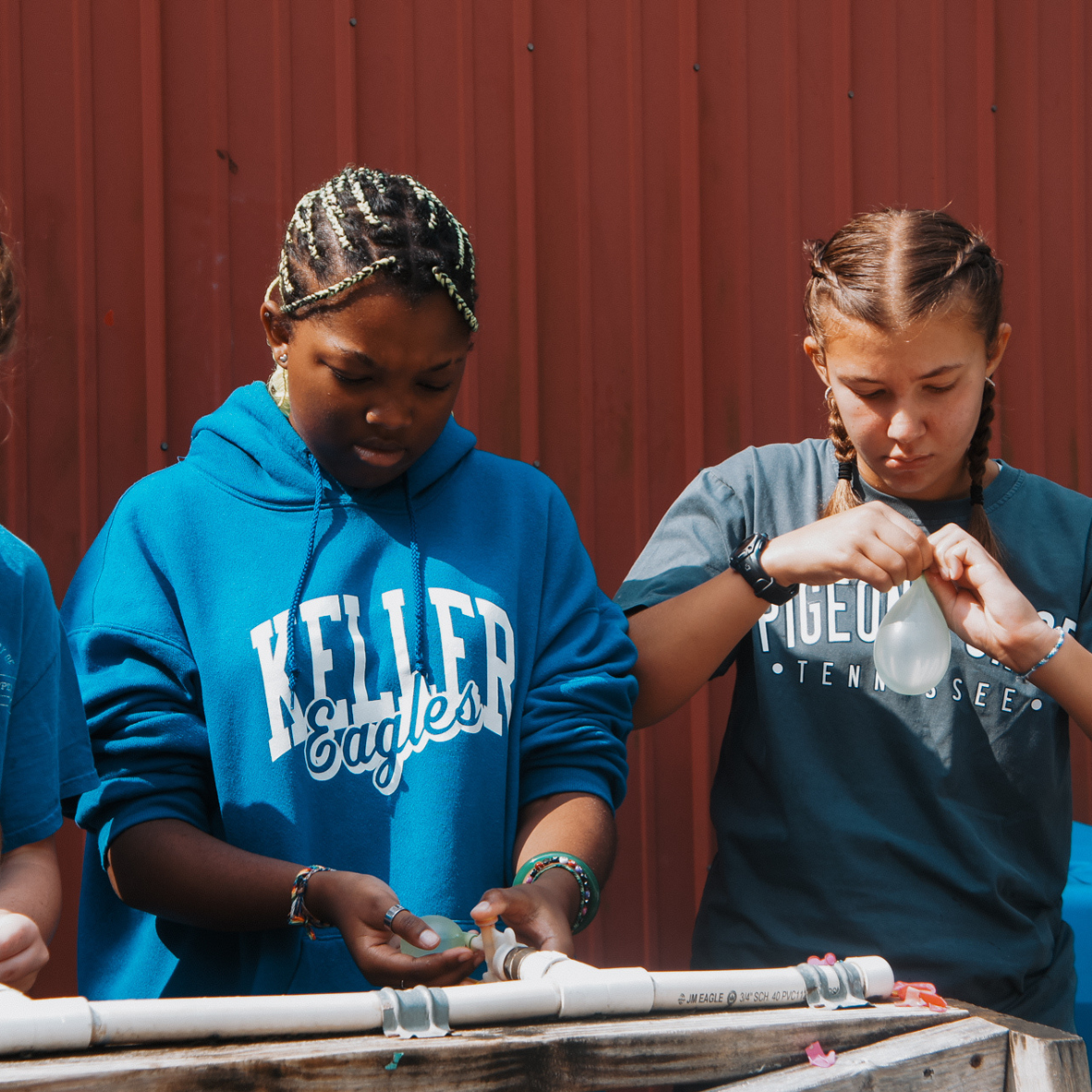 Black and White Geometri Open Here Square Sticker