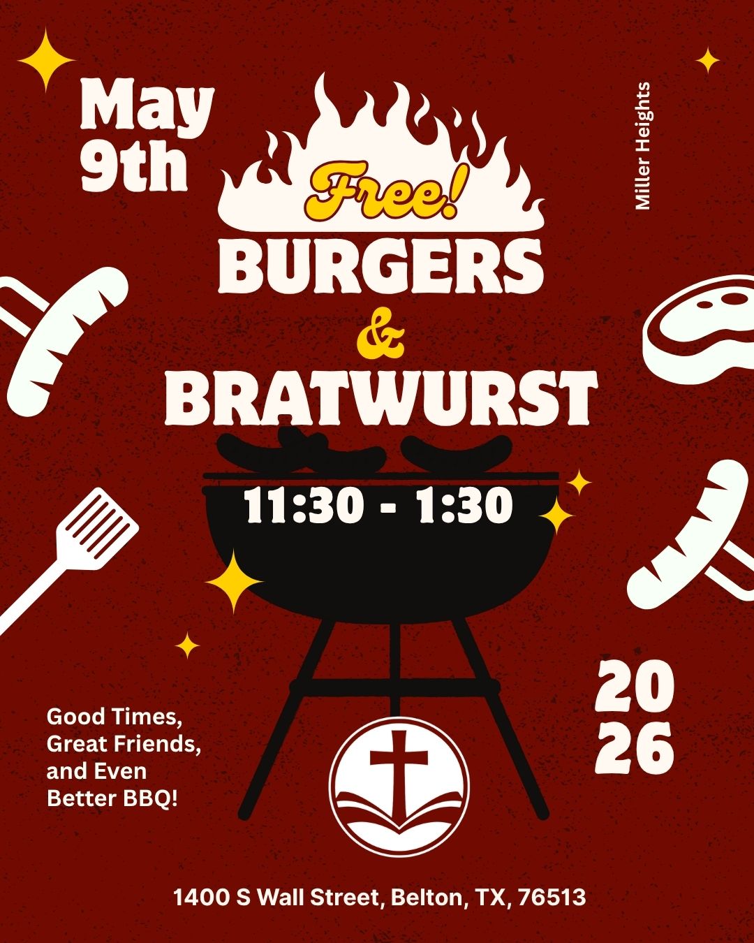 Red Illustration BBQ Party Instagram Post image